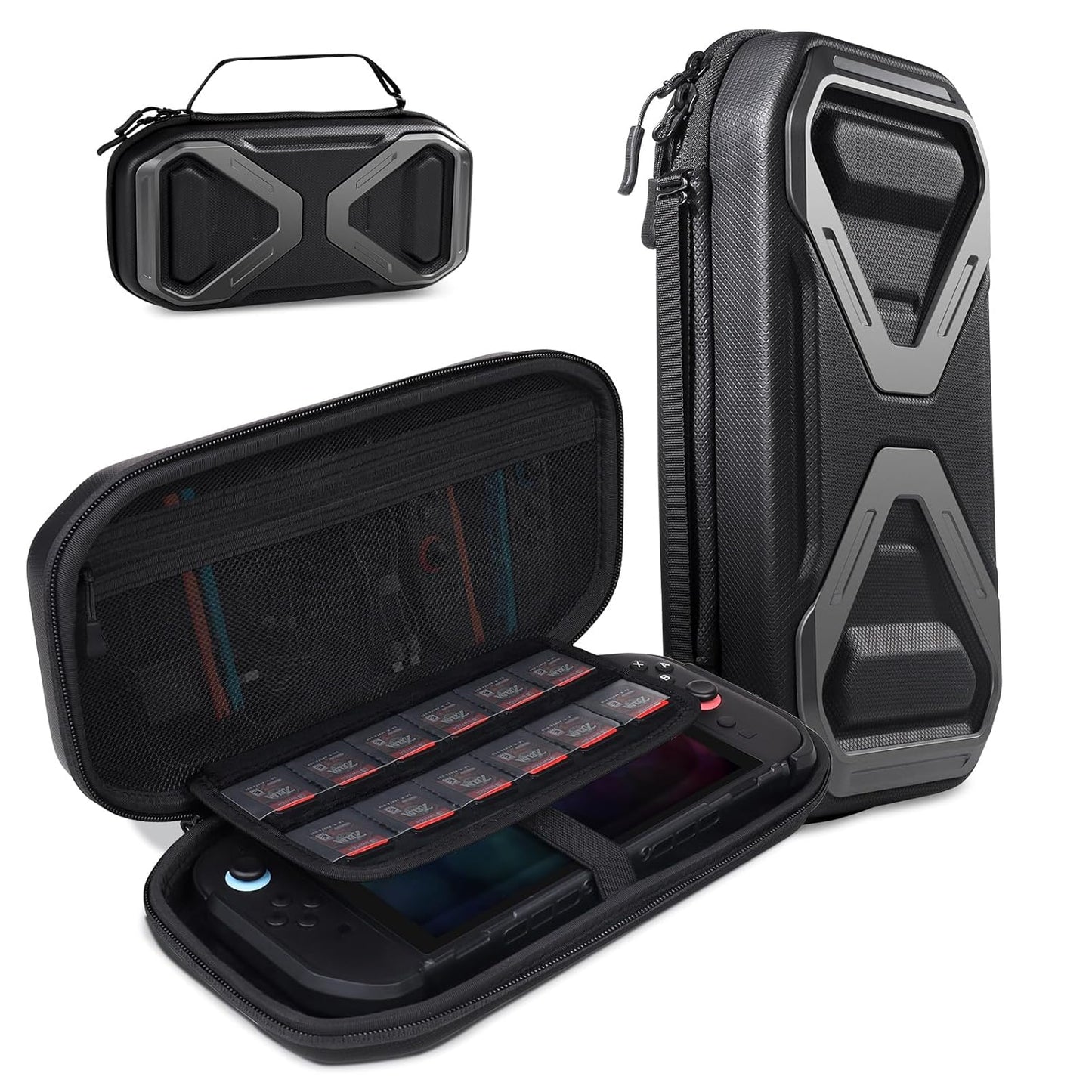SUPCASE for Nintendo Switch 2 Carrying Case 2025, [12 Game Card Storage] [Military-Grade Protection] Spacious Portable Hard Shell Travel Bag for Nintendo Switch 2 Console & Accessories, Black