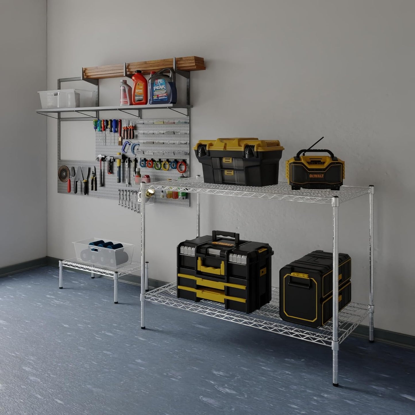 24" Deep x 48" Wide x 34" Height Wire Shelving Kit | 2-Tier | NSF Commercial Storage Rack Unit