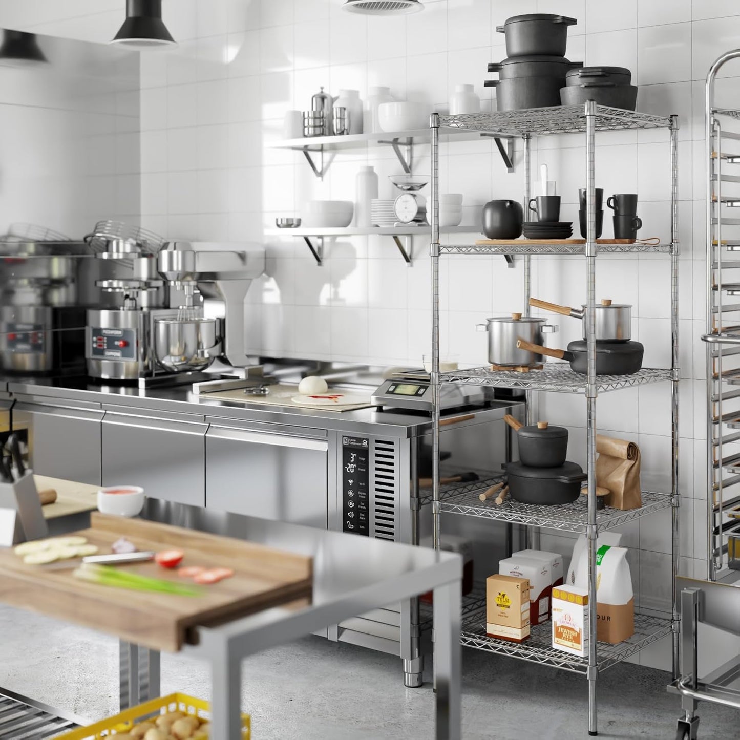 24" Deep x 24" Wide x 74" Height Wire Shelving Kit | 5-Tier | NSF Commercial Storage Rack Unit