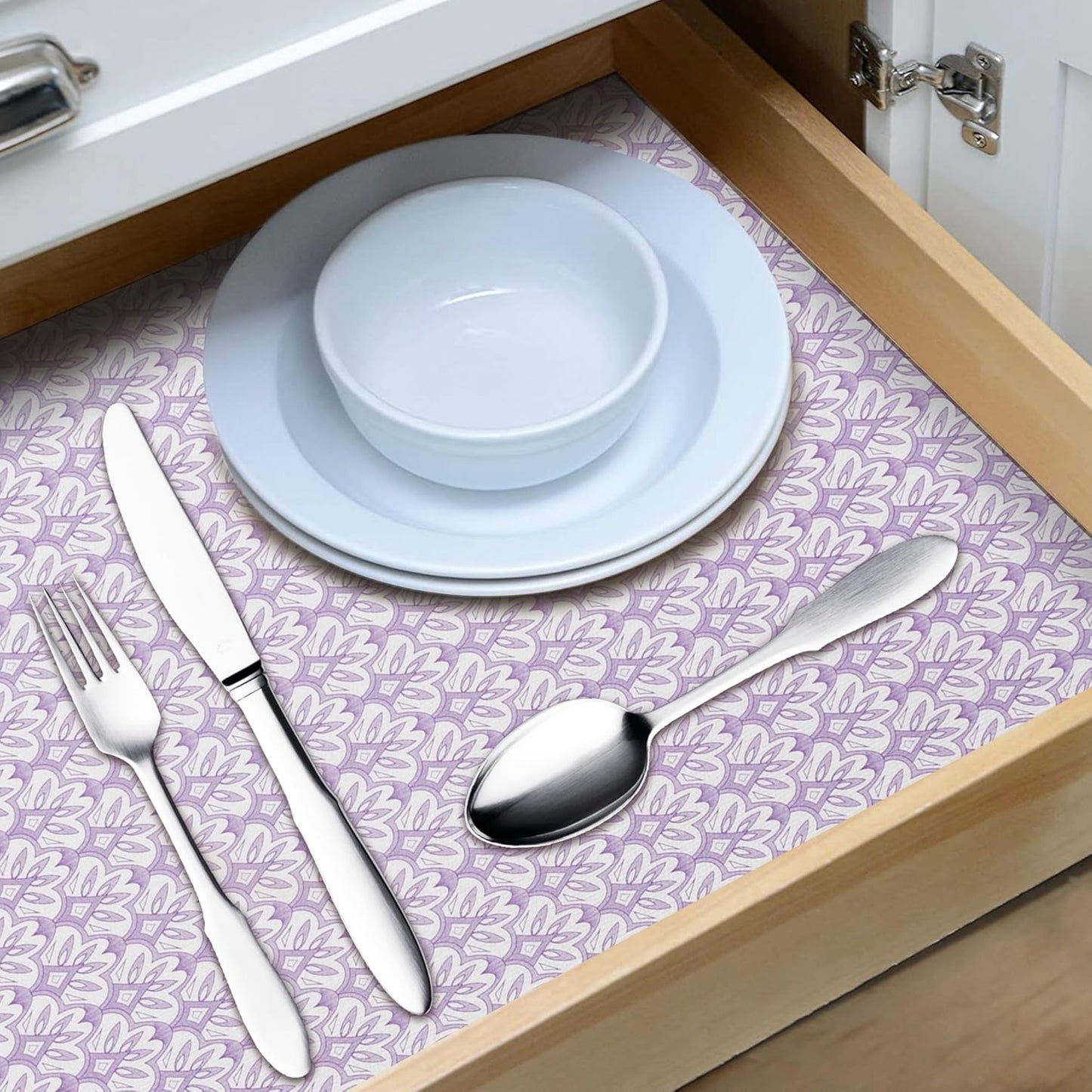 12" W x 120" L Floral Drawer and Shelf Liner for Cabinets, Non-Adhesive Strong Grip Non-Slip Flower Shelf Cabinet Kitchen Shelf Liners for Kitchen Cabinets