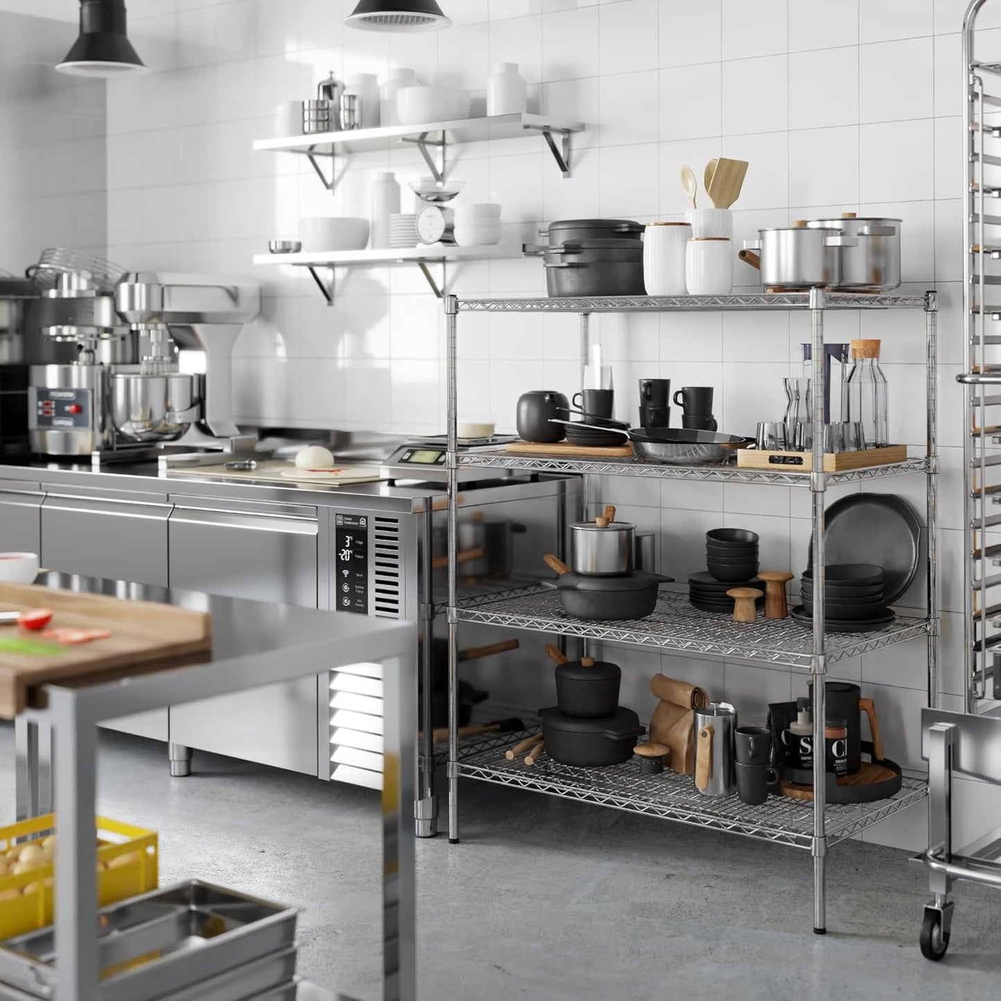 24" Deep x 42" Wide x 54" Height Wire Shelving Kit | 4-Tier | NSF Commercial Storage Rack Unit