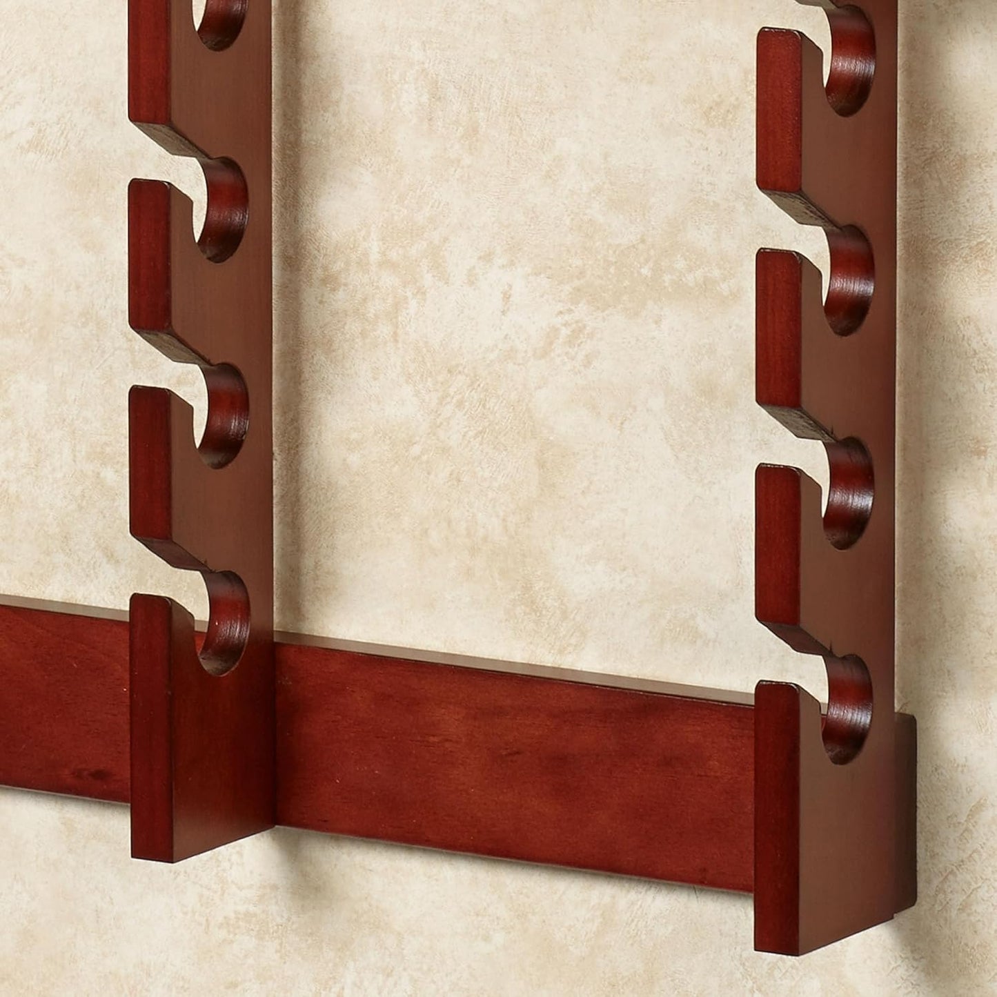 Touch of Class Wooden Ball Cap Display Wall Rack - Classic Cherry - Triple, 30 Slots - Baseball Hat Display - Made of Wood - Class Racks for Hats - Organizer for Bedroom, Living Room, Entryway