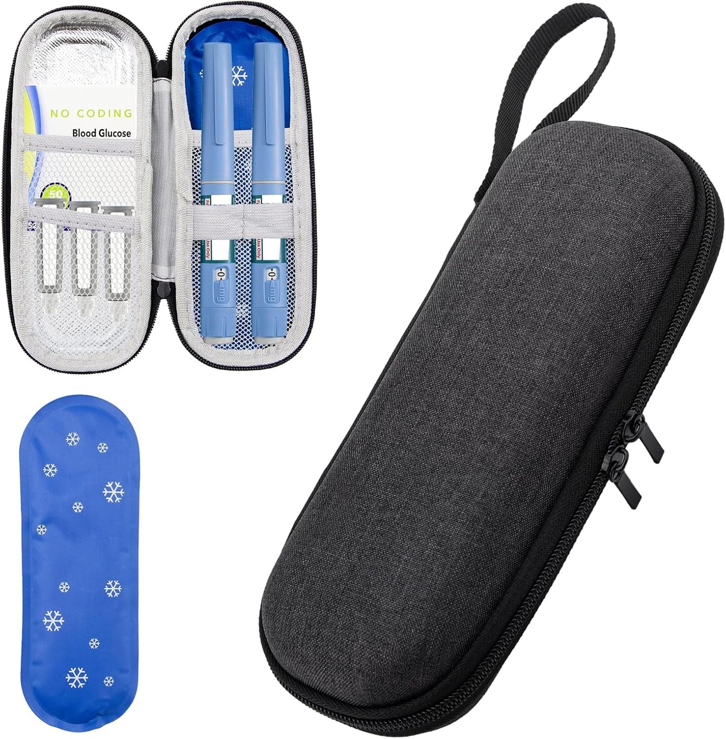Cooler Travel Case Compatible with Ozempic Pen, Travel Cooler with Reusable Ice Pack, Insulated Cooling Bag, Storage Pen and Other Supplies, Ideal for Trip and Daily Life