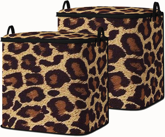 Large Comforter Storage Bag with Zipper,Closet Organizer for Clothes/Blankets/Quilts/Pillows,Fabric Storage Bags with Portable Handles 95L(2-Pack)