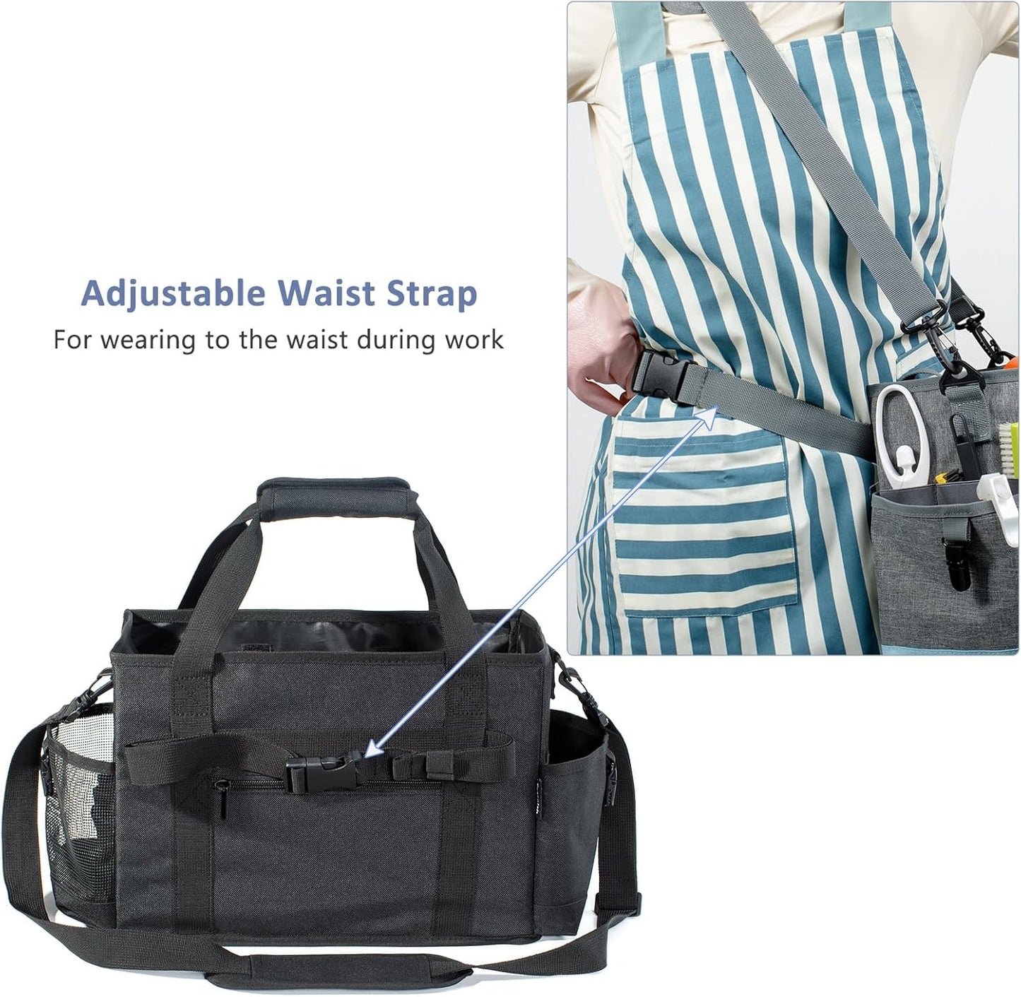 Cleaning Caddy for Cleaning Suppliers Organizer with Pockets for House Cleaning Essentials, Cleaning Organizer, Wearable Cleaing Bag Tote, Storage Caddy for Housekeeping