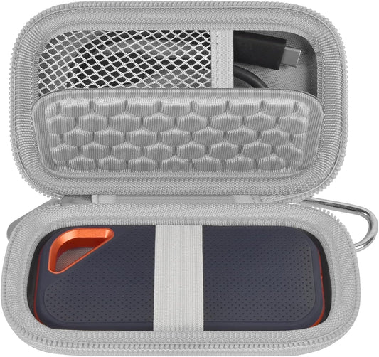 Hard Case Compatible with SanDisk Extreme PRO 500GB 1TB 2TB 4TB Portable External SSD. Carrying Travel Holder for Crucial X8 Solid State Drive (Box Only)-Grey