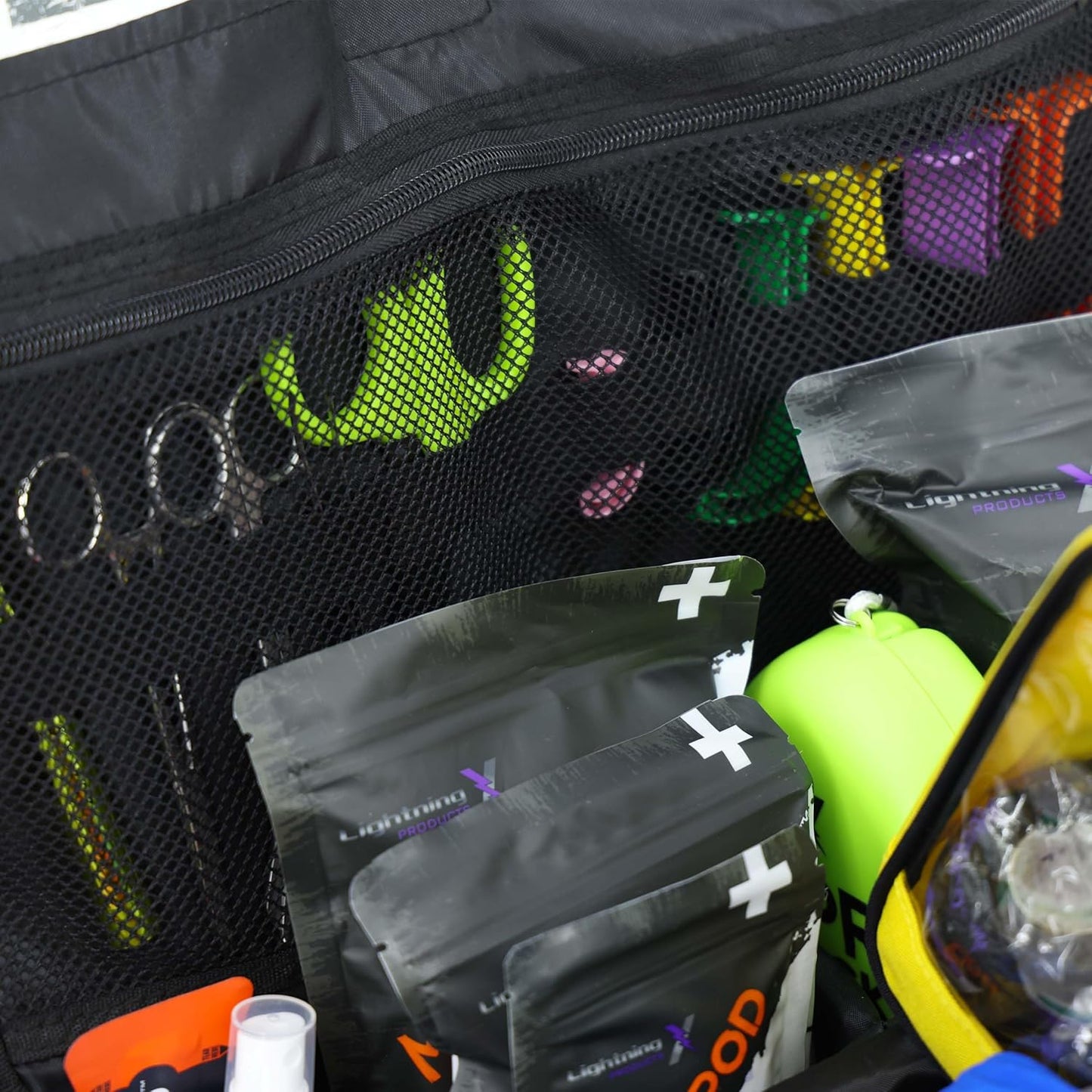 Lightning X Fully Stocked X-Tuff Modular Oxygen Trauma Bag w/ Removable Organizer Pouches for EMS/EMT + First Responder - Orange