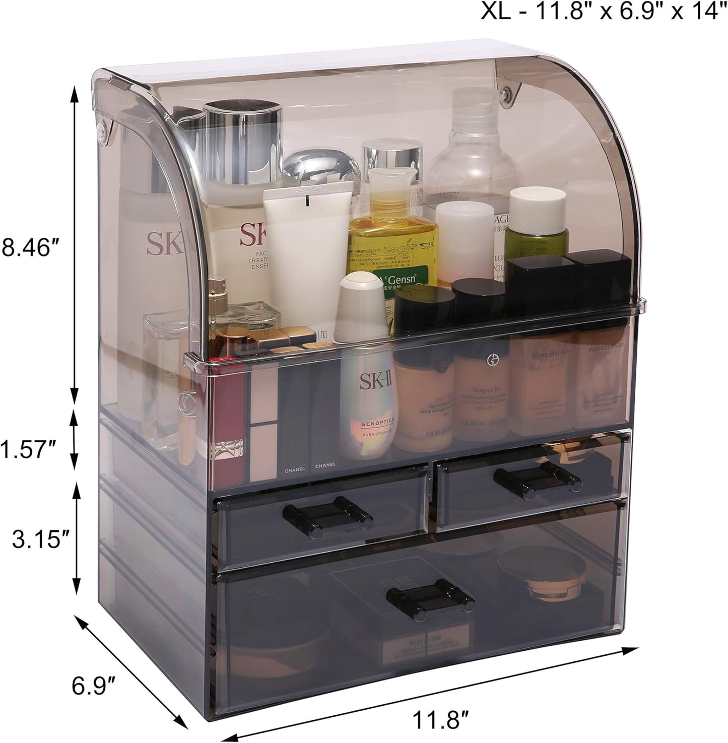 MOOCHI Professional Large Cosmetic Makeup Organizer Bathroom Storage Display Case with Drawers
