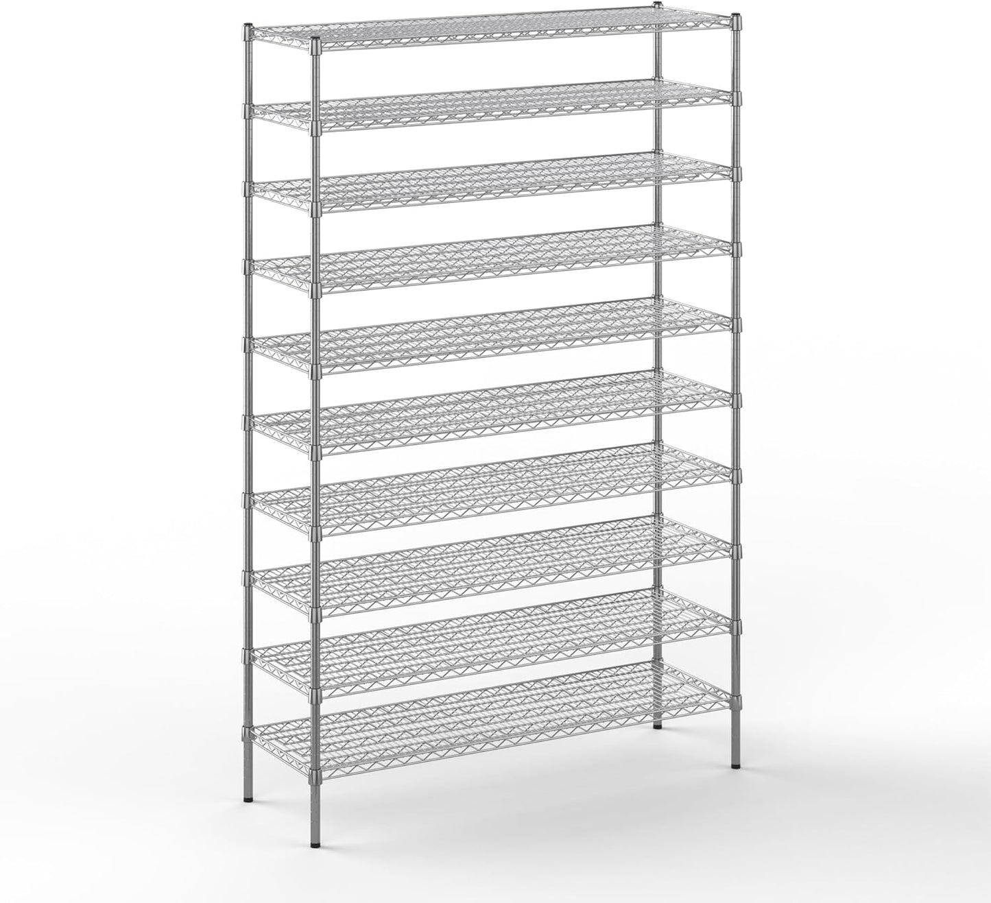 18" Deep x 54" Wide x 86" Height Wire Shelving Kit | 10-Tier | NSF Commercial Storage Rack Unit