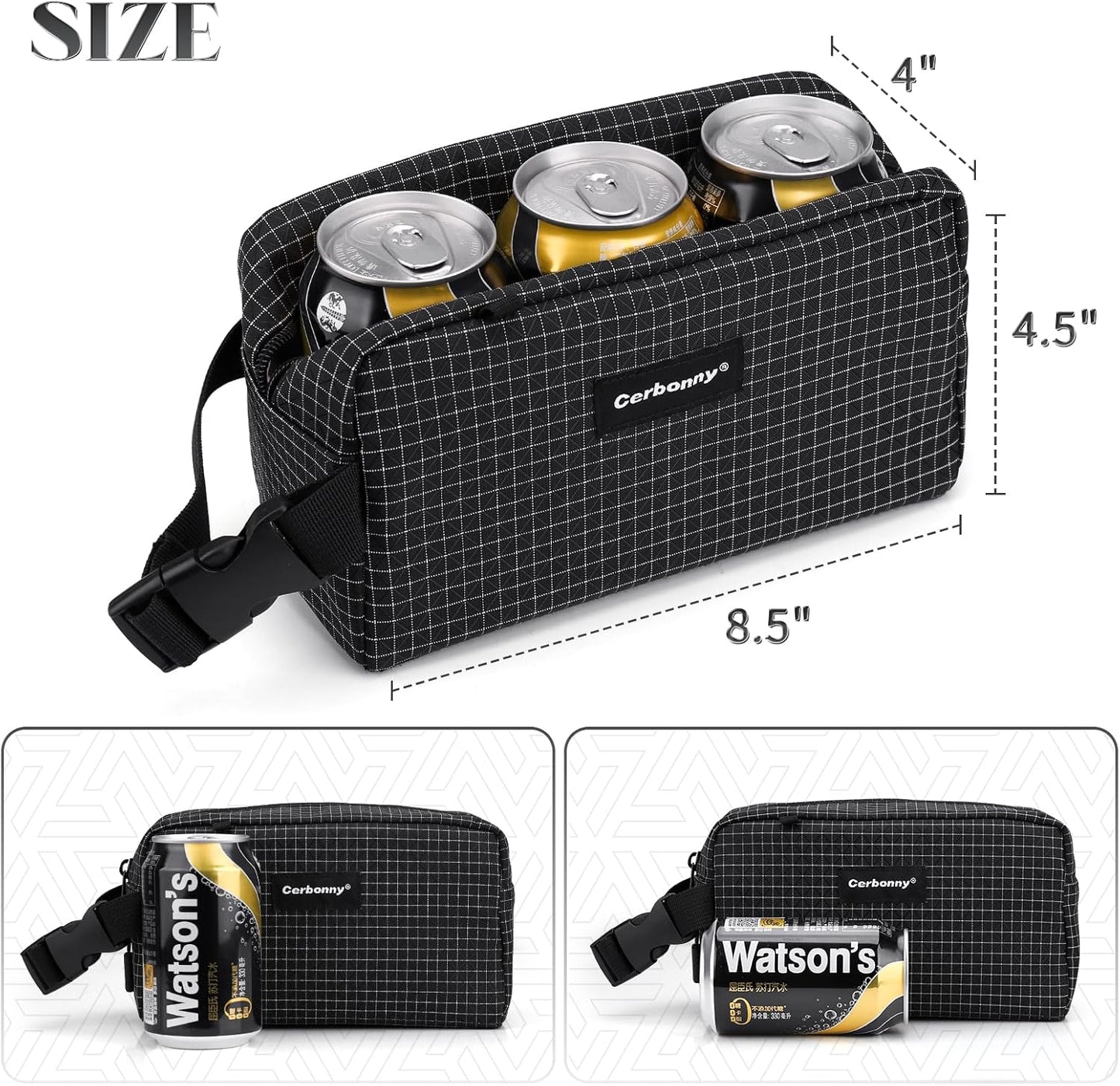 Freezable Lunch Bag,Freezable Snack Bag,Mini Cooler Bag for Travel/Work/School,Small Insulated Bag,Small Cooler Lunch Box with Ice Packs,Insulated Snack Bag,Freezable Snack Box with Handle Buckle