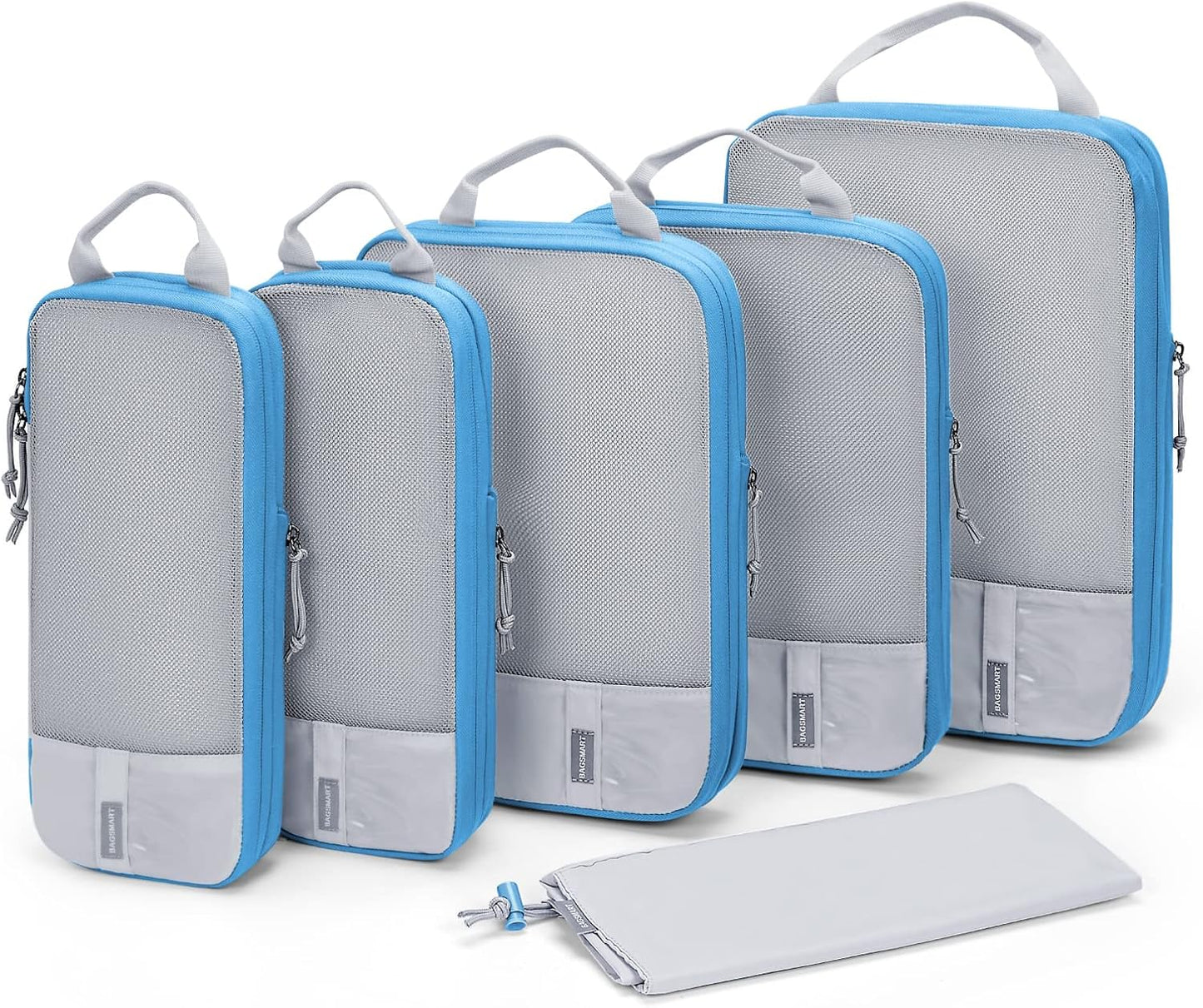 BAGSMART 6 Set /4 Set/2 Set Compression Packing Cubes for Travel, Lightweight Luggage Organizer Bags, Durable Space Saver Bags Travel Essentials