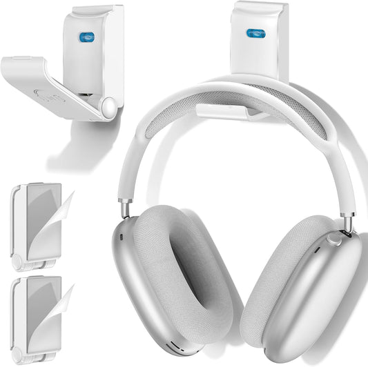 Headphone Stand Wall Mount, Gaming Headset Wall Shelf & Desk Holder, Hook Hanger, for Office / PS5/ XBOX/ PS4 Headset, Must Have Video Game Accessories, Essentials & Gift for Boys & Girls- 2 Pack