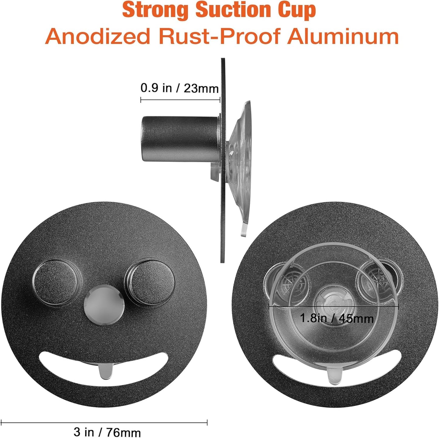 Smiley face sponge holder, kitchen Sink Caddy Organizer with Suction cup,Made of rust-proof aluminum that never rusts for Mommy & Daddy Sponges Black (1-Pack）