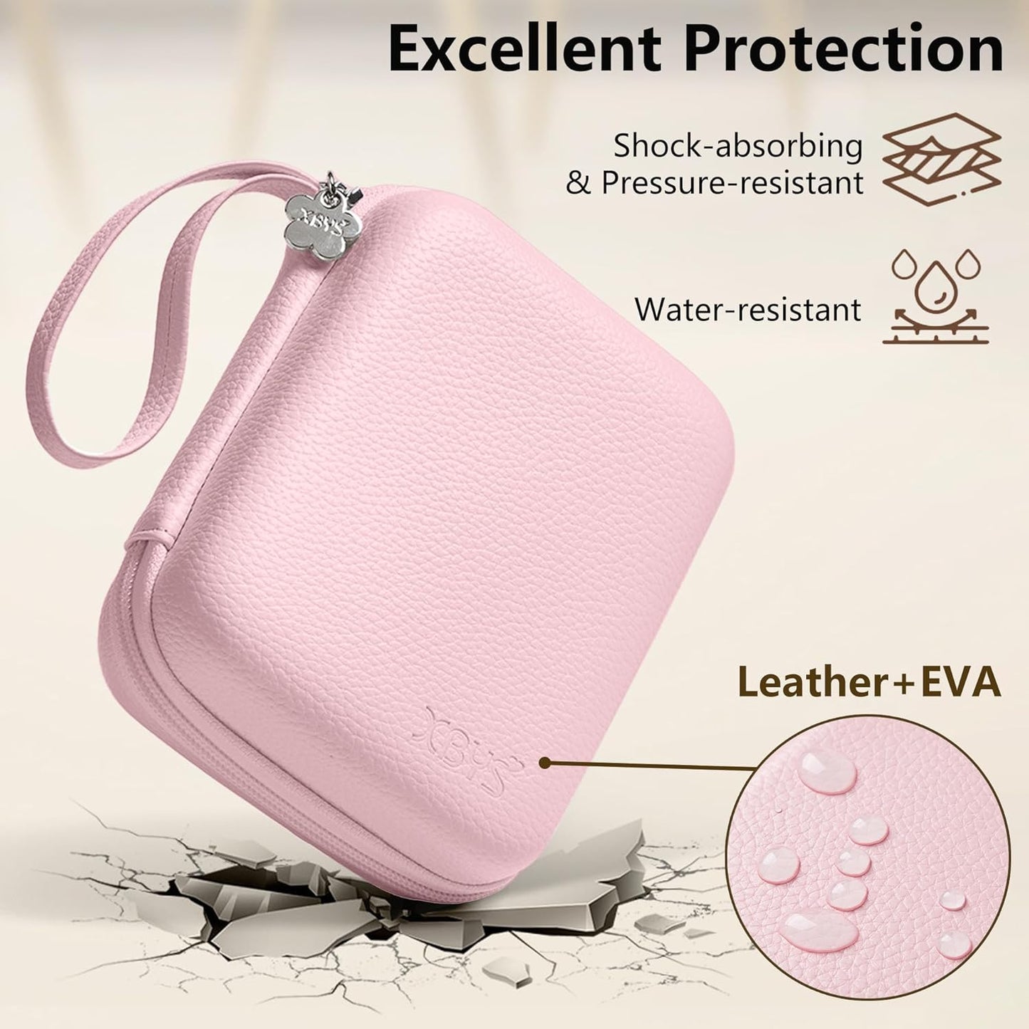 Charger Case for Macbook, Portable Tech Electronic Organizer Bag,Travel Storage Pouch for Laptop Accessories, MacBook Power Adapter, Charging Cords, USB Drives, Power Bank (Pink, L)