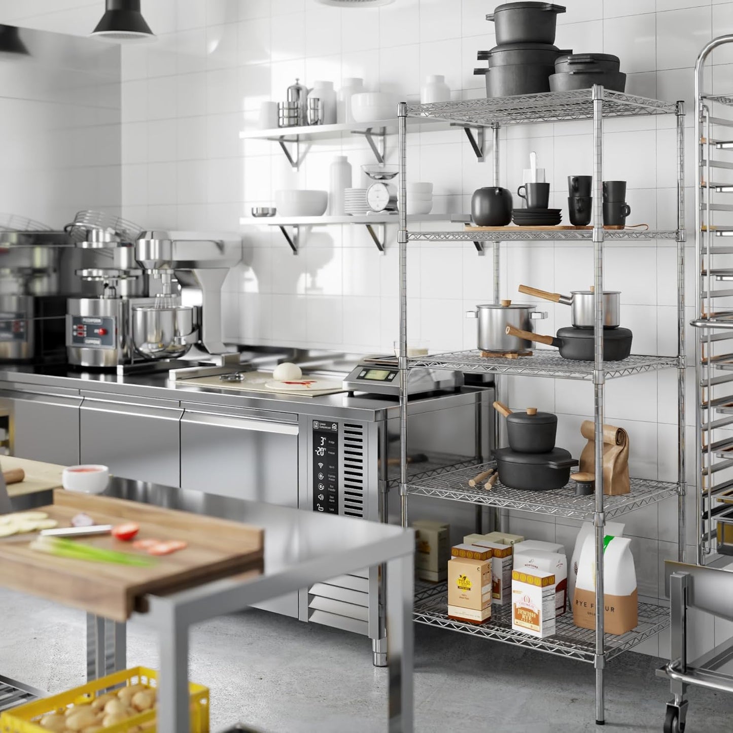 24" Deep x 30" Wide x 74" Height Wire Shelving Kit | 5-Tier | NSF Commercial Storage Rack Unit