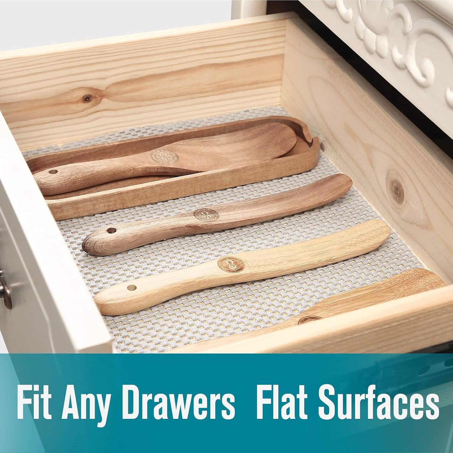 Shelf Drawer Liner Non-Adhesive Non Slip Durable for Drawers, Shelves, Cabinets, Storage, Kitchen