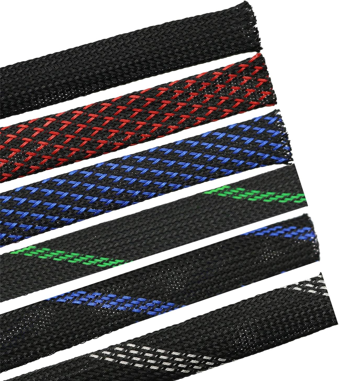 30ft PET Expandable Sleeving Wire Cable Sleeve (2/5", Black)