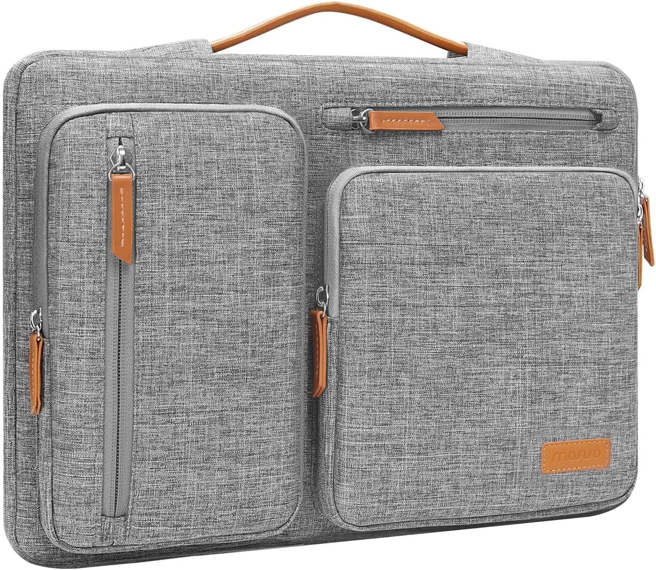MOSISO 360 Protective Laptop Case 13 inch, 13 inch Laptop Sleeve Compatible with MacBook Air M4 M3 M2 M1 2025-2018/Pro M2 M1 2025-2016, Side Open Carrying Case with 4 Zipper Pockets&Handle, Gray