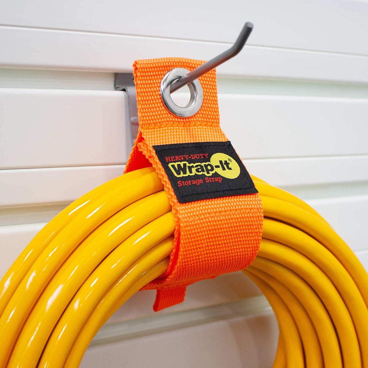 Heavy-Duty Wrap-It Storage Straps (Assorted 6-Pack), Blaze Orange - Garage Organizer and Extension Cord Hanger and Electric Cord Organizers for Garage Gadgets