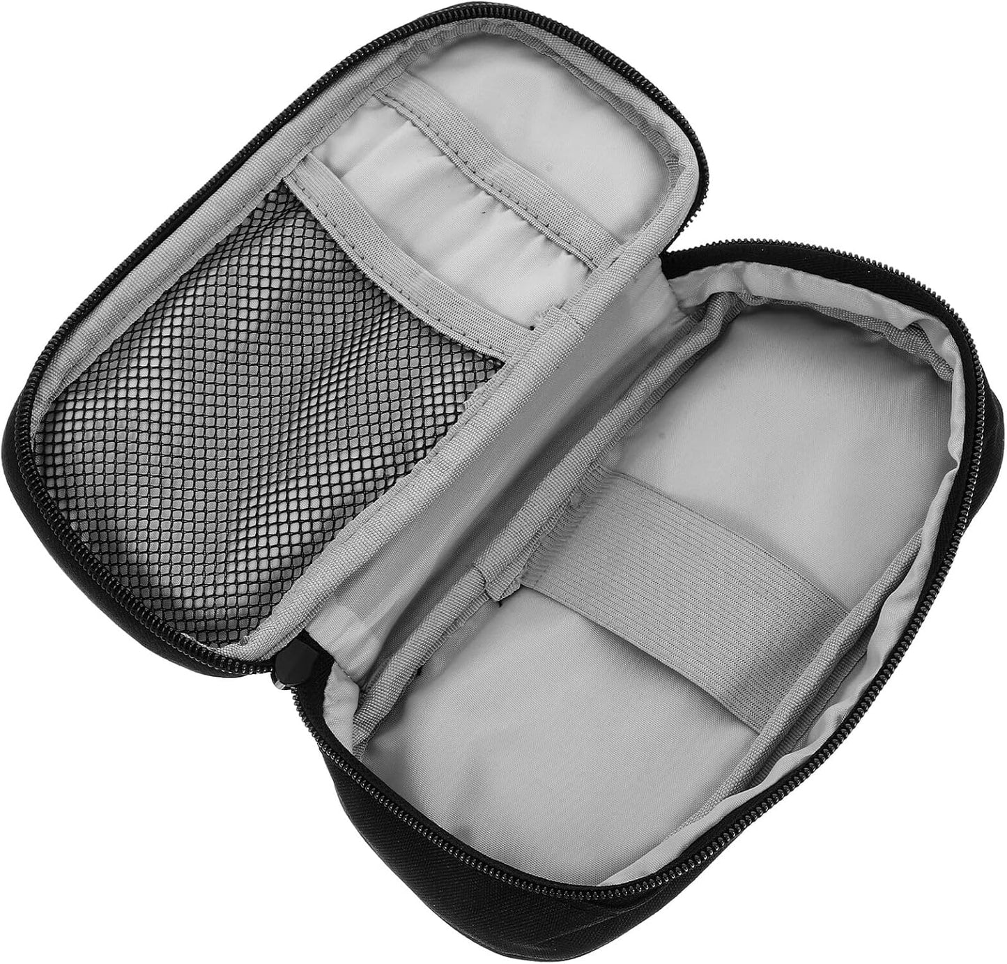 Wear-resistant Electronic Organizer Bag Large Capacity Travel Cable Storage Pouch for USB Chargers Power Bank Accessories Portable Protective Case with Smooth-zip Closure for Tech