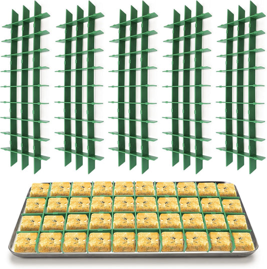 5 Sets Freeze Dryer Tray Dividers, Compatible with Harvest Right Freeze Dryer, Candy Tray Dividers Accessories(Medium,Green)