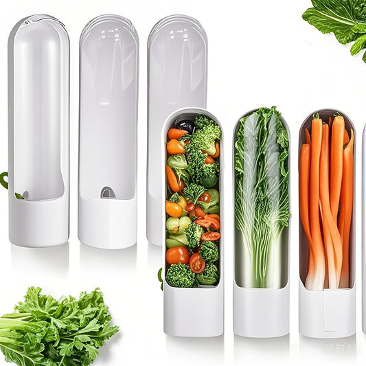 3Pack Herb Saver for Refrigerator for Cilantro, Parsley, Asparagus, Mint,Vegetable Preservation Containers, Keeps Greens Vegetables for 2-3 Weeks