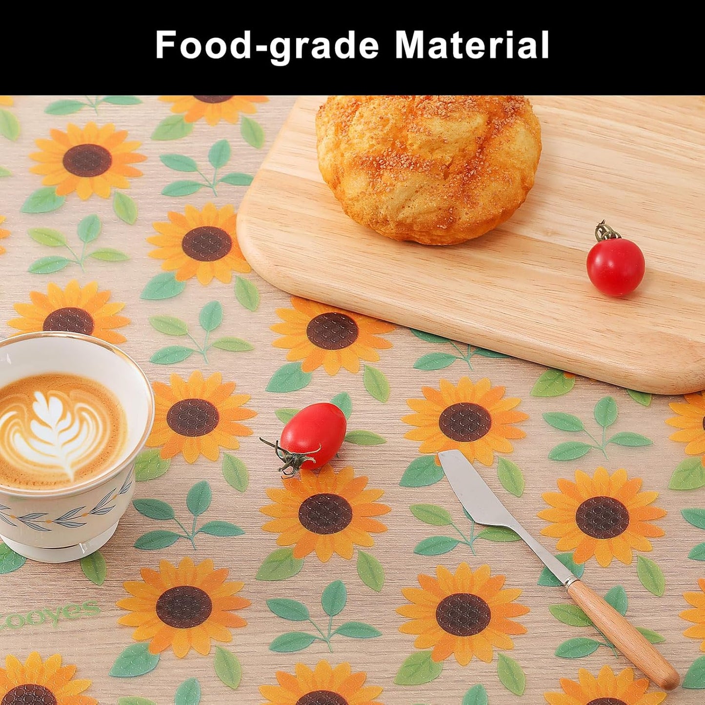 Cooyes Shelf Liner – Premium Non-Adhesive Cabinet & Drawer Liner for Kitchen – Waterproof Shelf Paper with Modern Pattern – Durable EVA Cabinet Mat – Easy to Cut （17.5" W x 78.7" L）