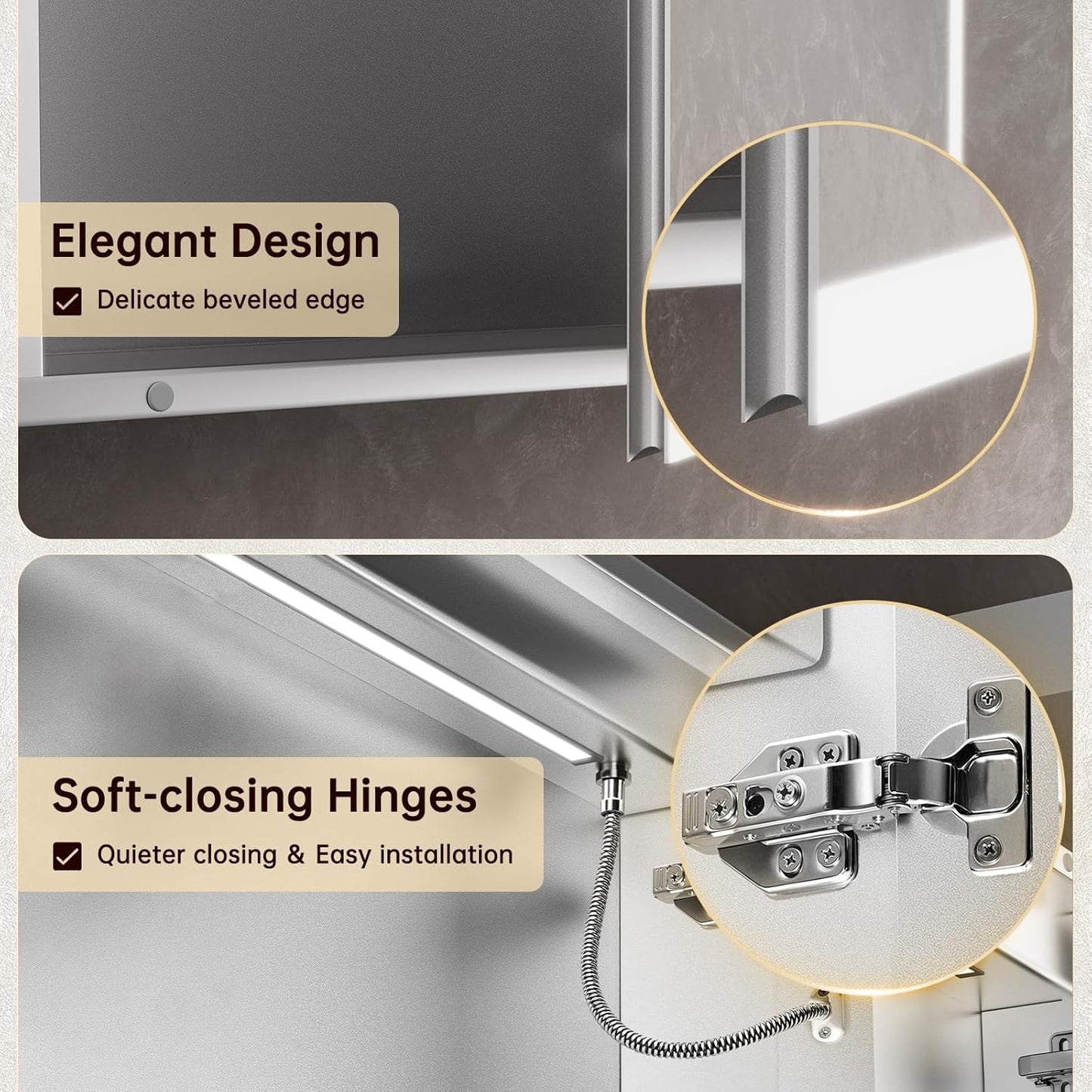 24"x32" Medicine Cabinet Mirror, LED Lighted Medicine Cabinet with Electrical Outlet＆USB, Anti-Fog, 3 Colors Temperature Stepless Dimmable, Aluminum Cabinet for Storage and Mordern Decor