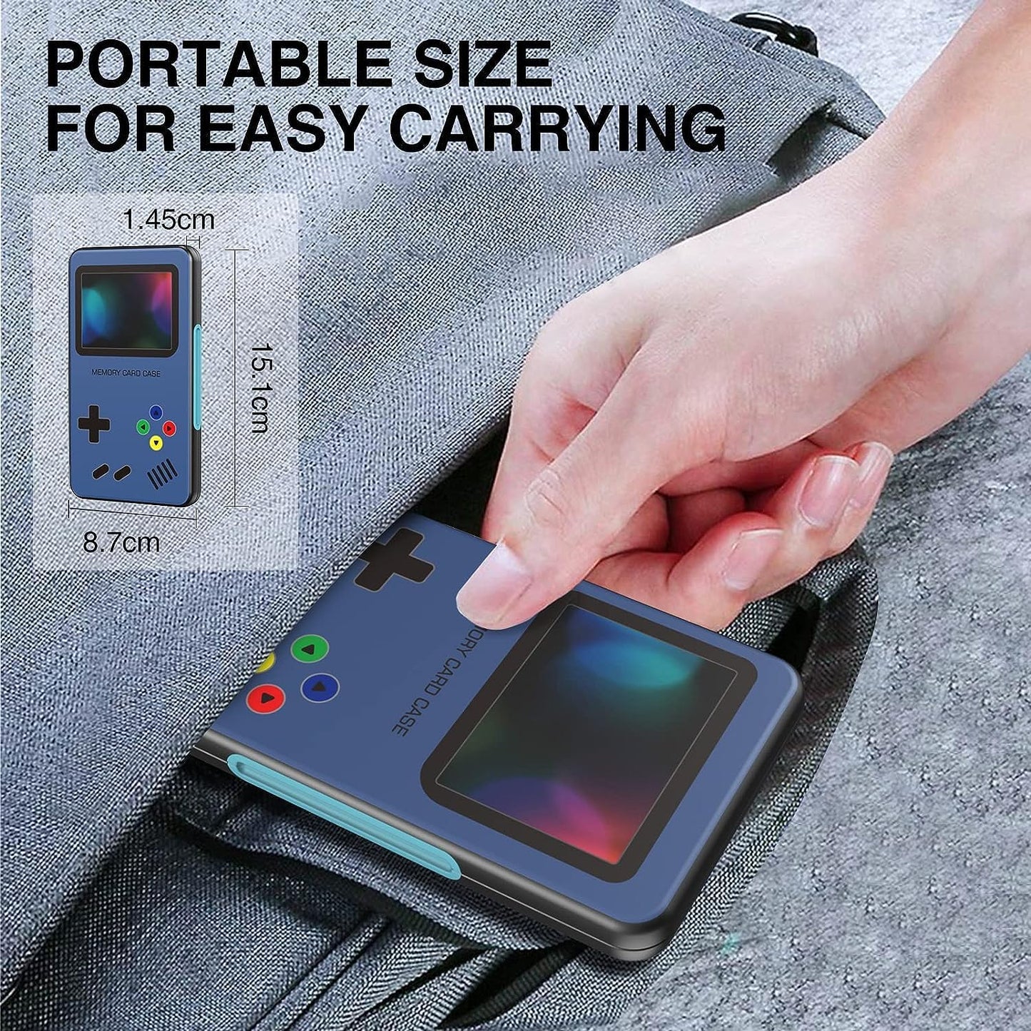 HEIYING SD Card Holder for SD/TF Cards,Portable Memory Card Storage Case Compatible with 20 SDXC SDHC and 20 TF Cards Slots