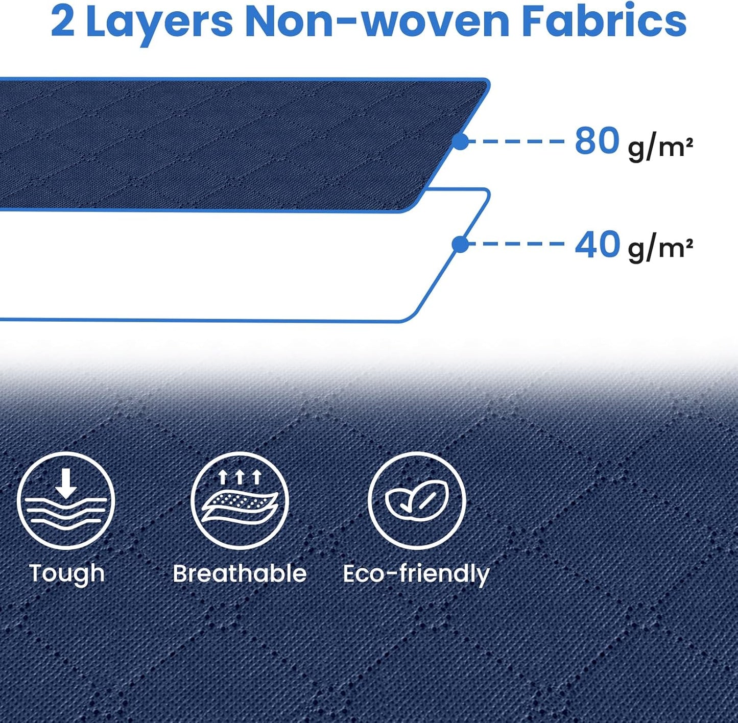 Fab totes Storage Bags,Clothes Blanket Storage Bins Foldable Closet Organizers with Reinforced Handle for Home Dorm Storage and Organization,Fabric Bags for Organizing Sheets,Clothing (Blue,4 Pack)