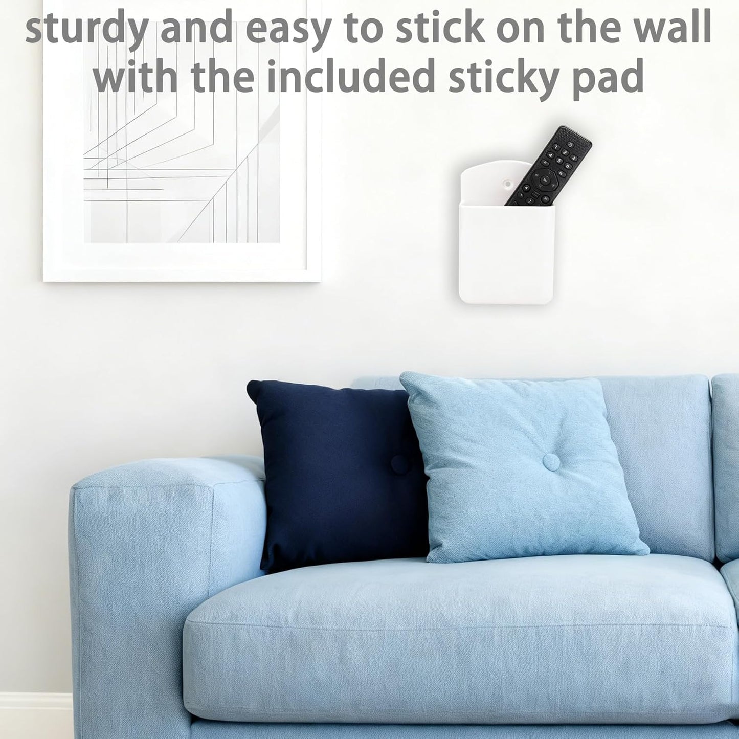 Pack of 4 Self Adhesive TV Air Conditioner Remote Control Holder Wall Mount Storage Box Organizer