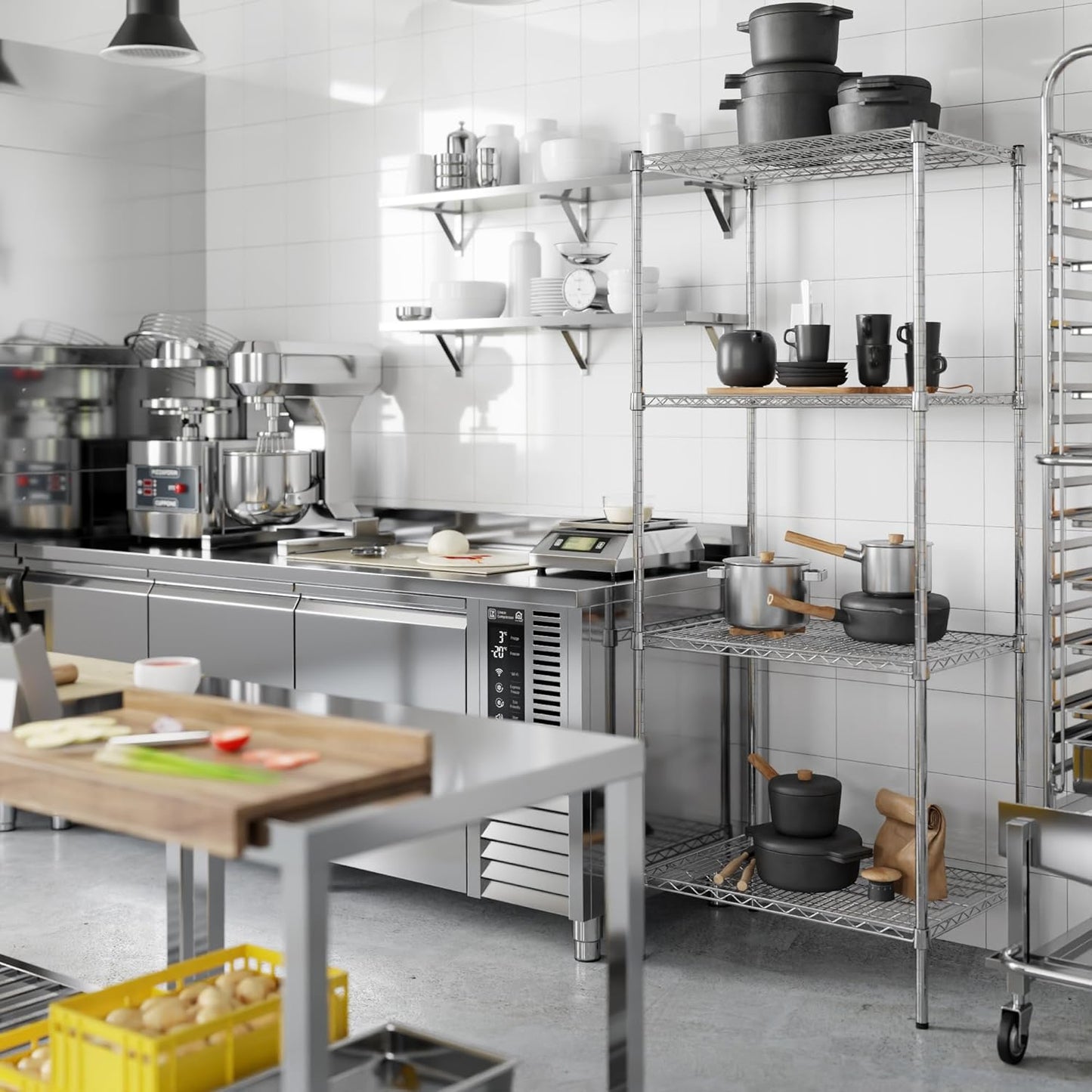 21" Deep x 30" Wide x 74" Height Wire Shelving Kit | 4-Tier | NSF Commercial Storage Rack Unit