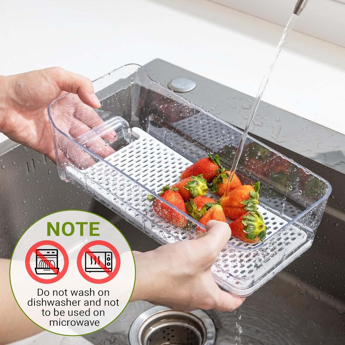 Imncya 4 Pack Fridge Organizer Drawers Bins, Clear Stackable Pull Out Refrigerator Drawer Organizer, Fridge Storage Container with Lids for Fruits, Vegetables, Drinks and Food