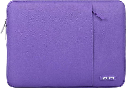 MOSISO Laptop Case 13.3 inch, 13-13.3 inch Laptop Sleeve Compatible with MacBook Air/Pro 13/Pro 14 M5 M4 M3 M2 M1, HP Dell ASUS Lenovo,Polyester Vertical Computer Sleeve Bag with Pocket, Ultra Violet