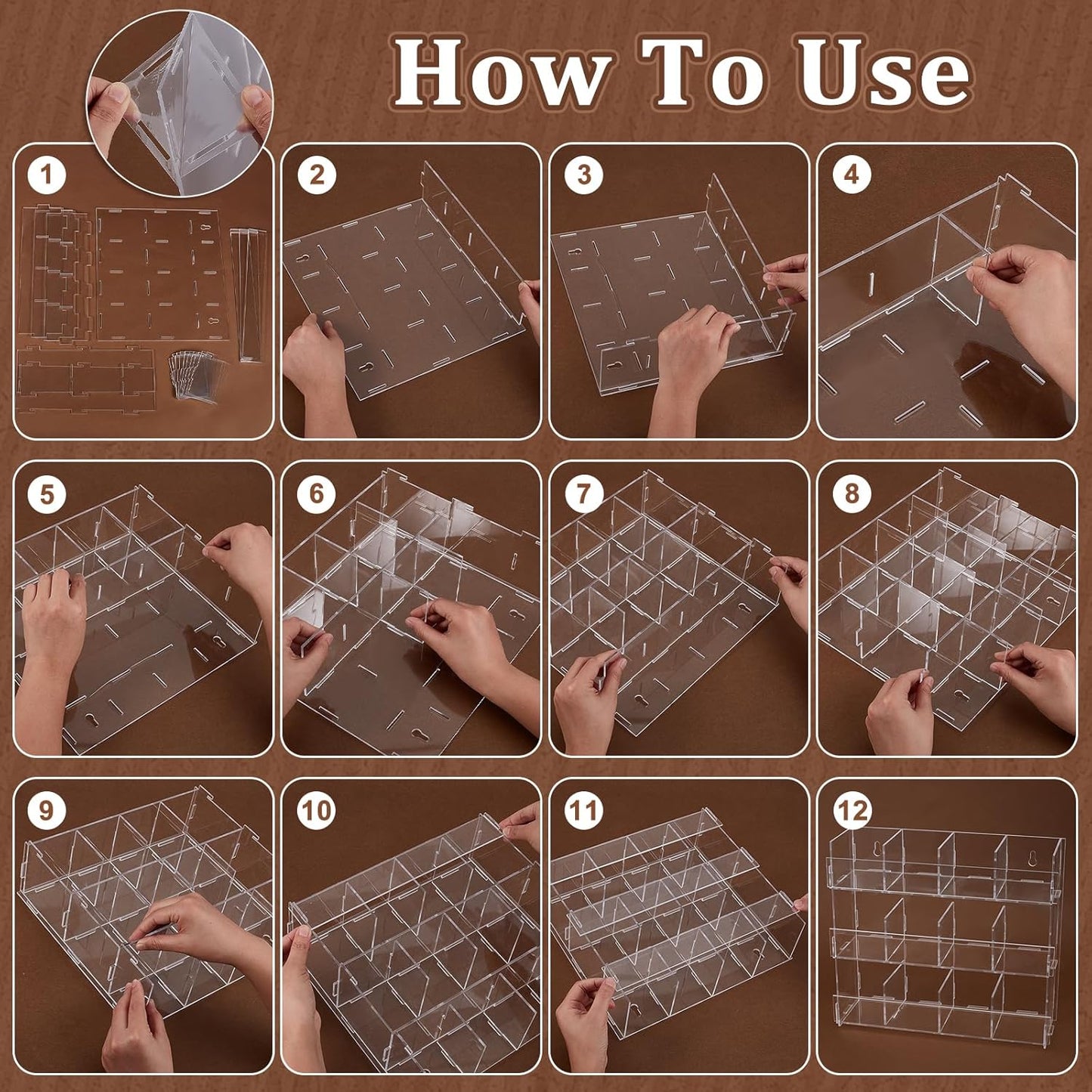 Acrylic Tea Bag Organizer 3 Tier Clear Tea Bag Holder & Storage Rack Display Stand Rack for Counter Cabinet Countertop Kitchen Office Holds 200+ Tea Packets