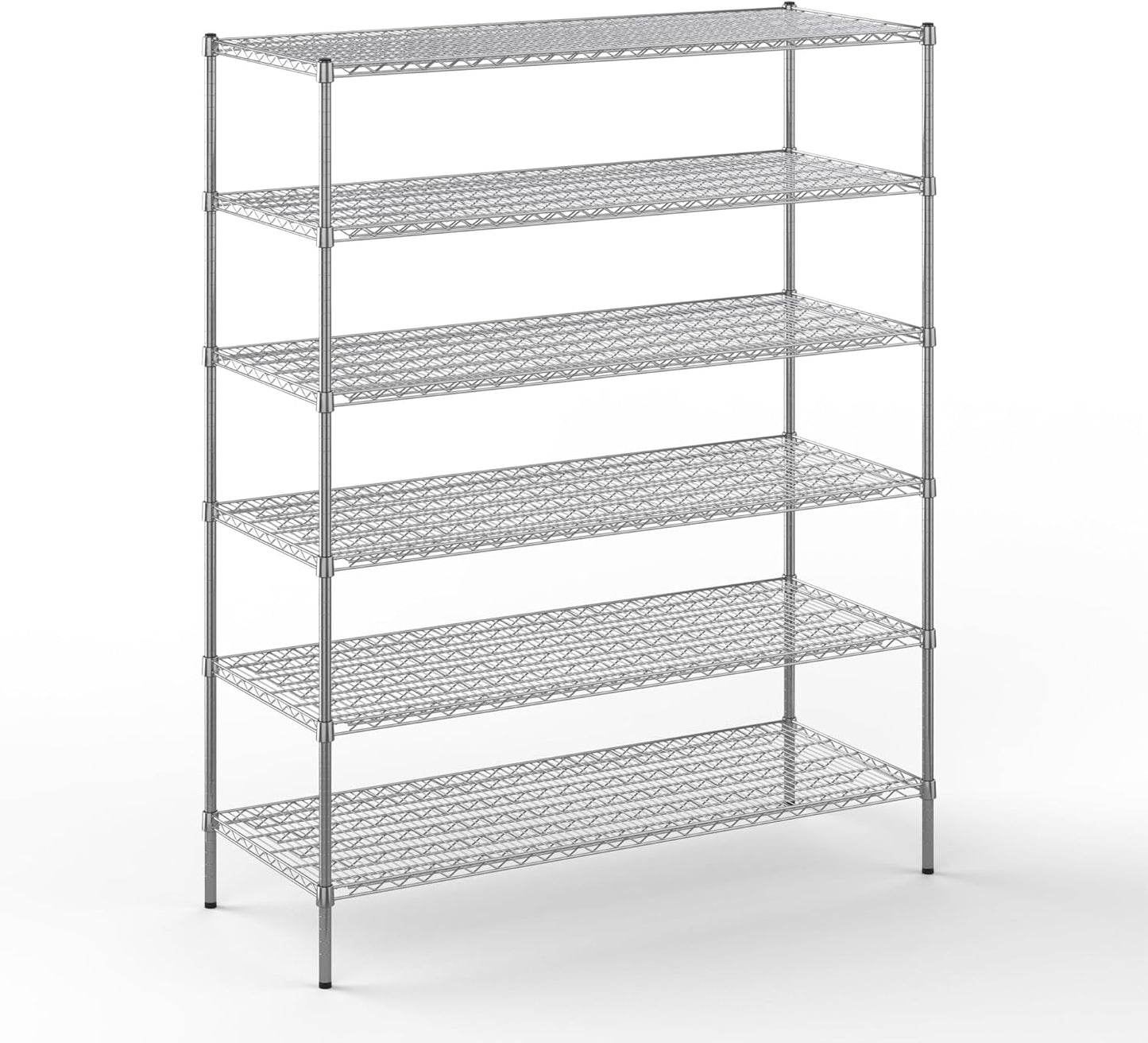 24" Deep x 60" Wide x 74" Height Wire Shelving Kit | 6-Tier | NSF Commercial Storage Rack Unit