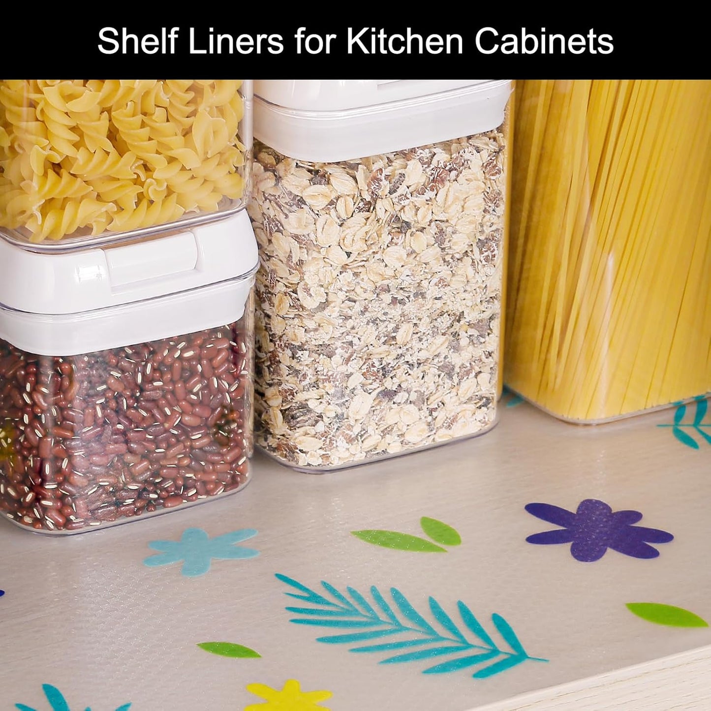 Cooyes Shelf Liner – Premium Non-Adhesive Cabinet & Drawer Liner for Kitchen – Waterproof Shelf Paper with Modern Pattern – Durable EVA Cabinet Mat – Easy to Cut （11.8" W x 360" L）
