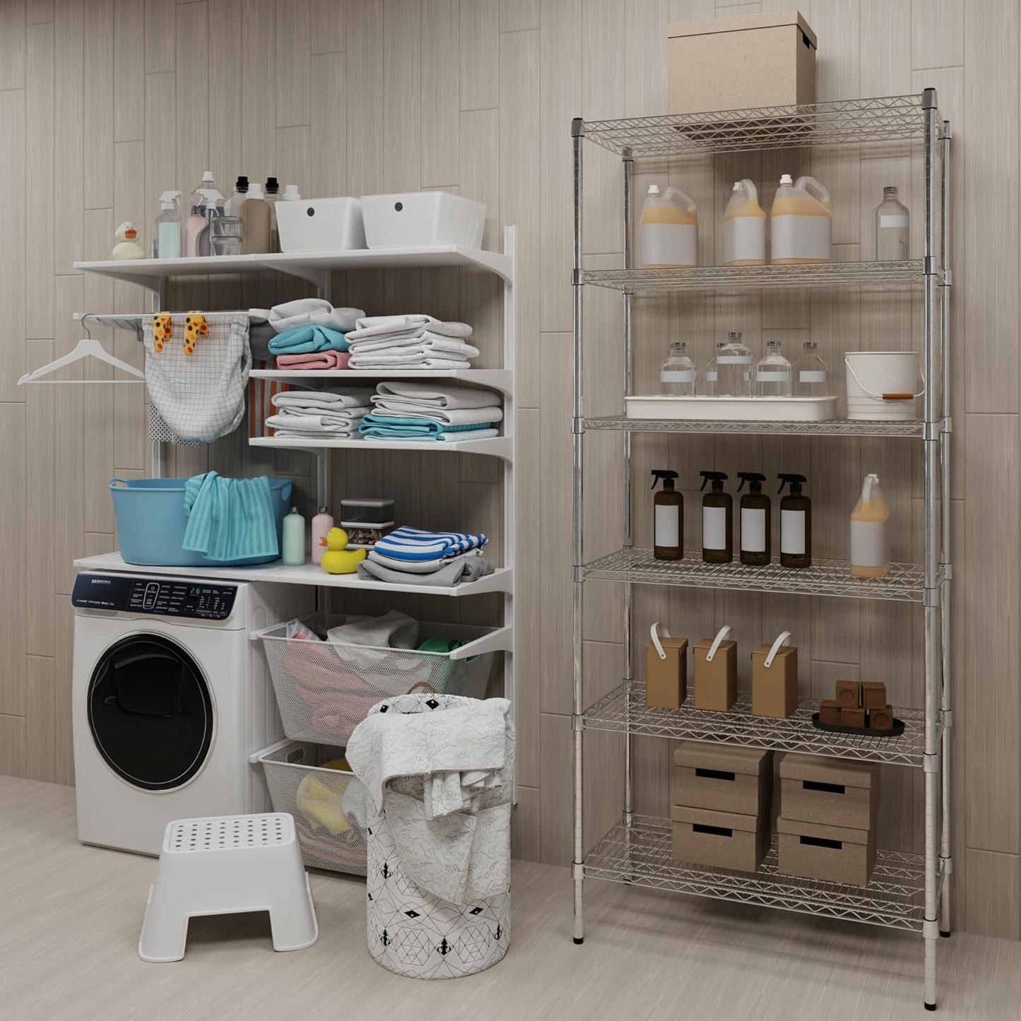 18" Deep x 36" Wide x 74" Height Wire Shelving Kit | 6-Tier | NSF Commercial Storage Rack Unit