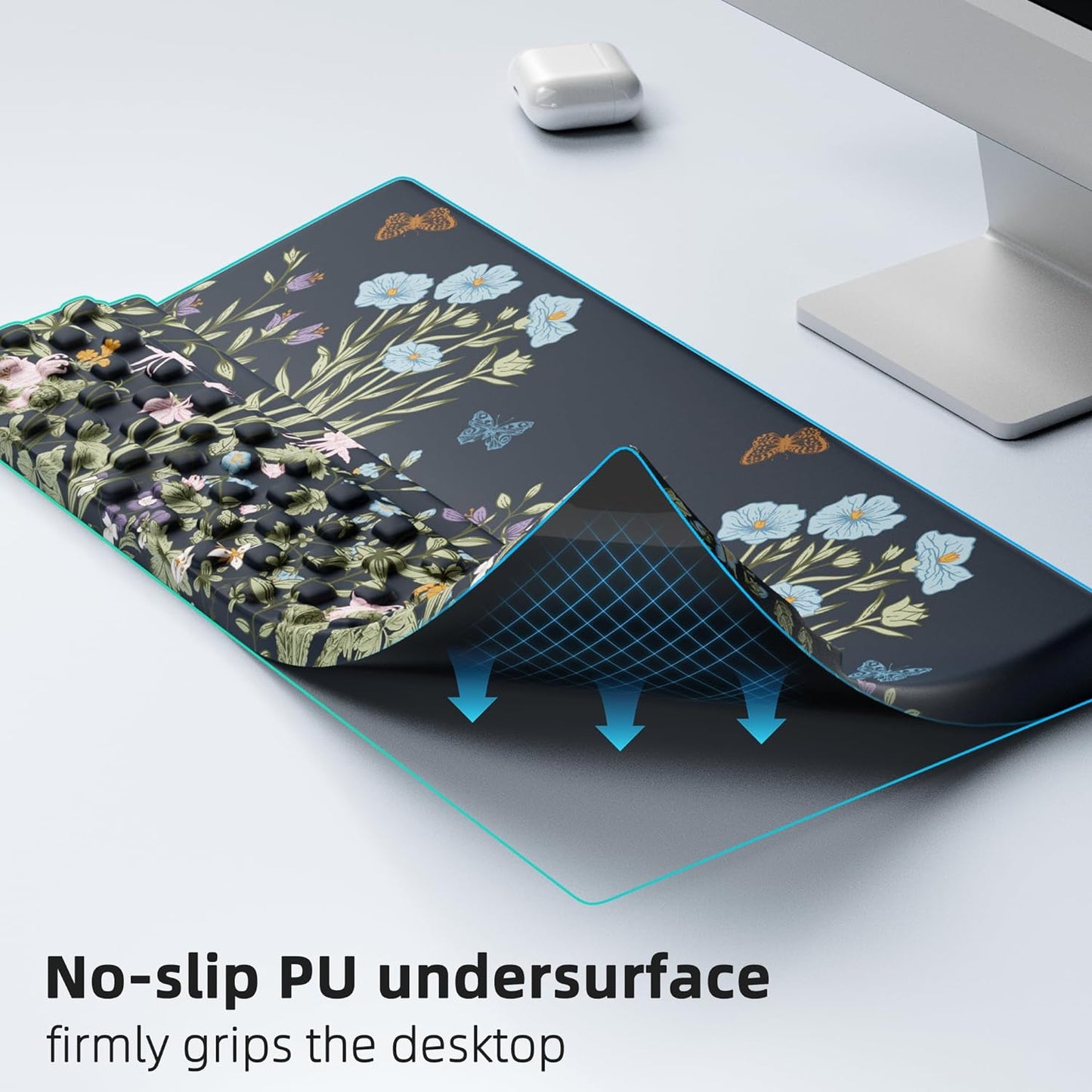 Ospelelf Keyboard Stand Pad with Wrist Rest, Comfy Ergonomic Keyboard Riser Holder for Office Home