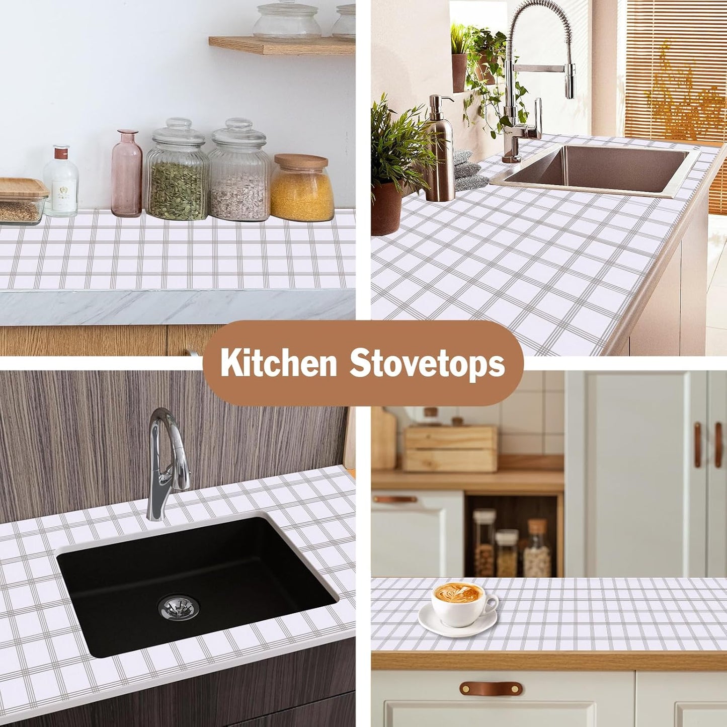Drawer and Shelf Liner for Kitchen Cabinet: 17 in X 30 Ft Non Slip Waterproof Shelf Paper Non Adhesive Refrigerator Liners White Square Easy Liners for Bathroom Cupboard with Knife Tape Measure