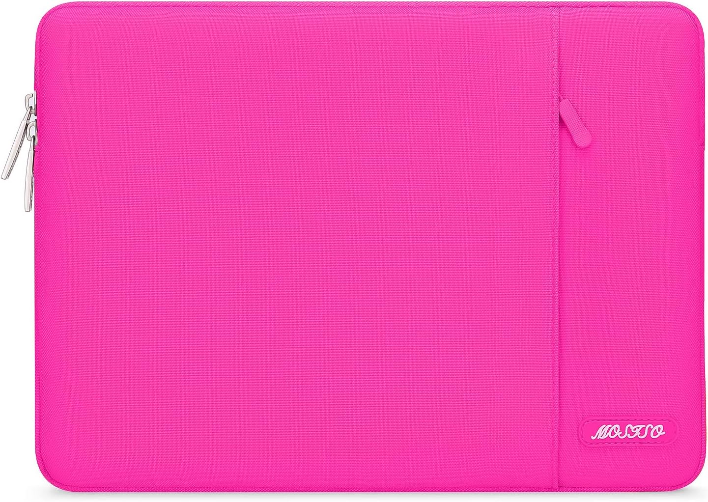 MOSISO Laptop Case 13.3 inch, 13-13.3 inch Laptop Sleeve Compatible with MacBook Air/Pro 13/Pro 14 M5 M4 M3 M2 M1, HP Dell ASUS Lenovo,Polyester Vertical Computer Sleeve Bag with Pocket, Bright Rose