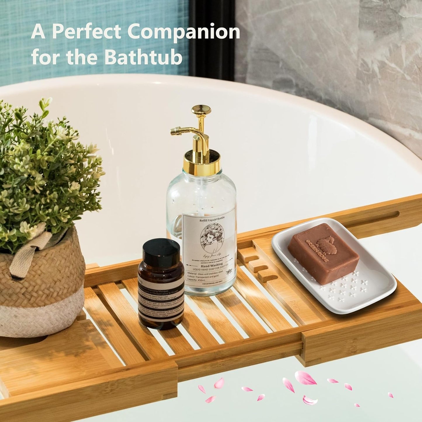 Gomakren Soap Dish, Shower Soap Holder, Christmas Ceramic Soap Dishes for Bar Soap Sponge Shampoo, Soap Saver Tray for Bathroom Kitchen Sink Counter, 5.5 Inch, White