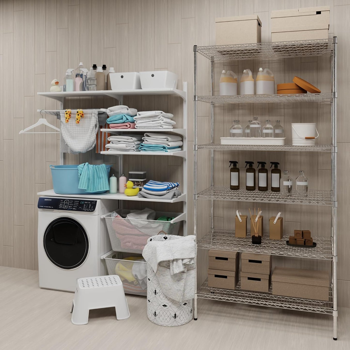 24" Deep x 42" Wide x 74" Height Wire Shelving Kit | 6-Tier | NSF Commercial Storage Rack Unit
