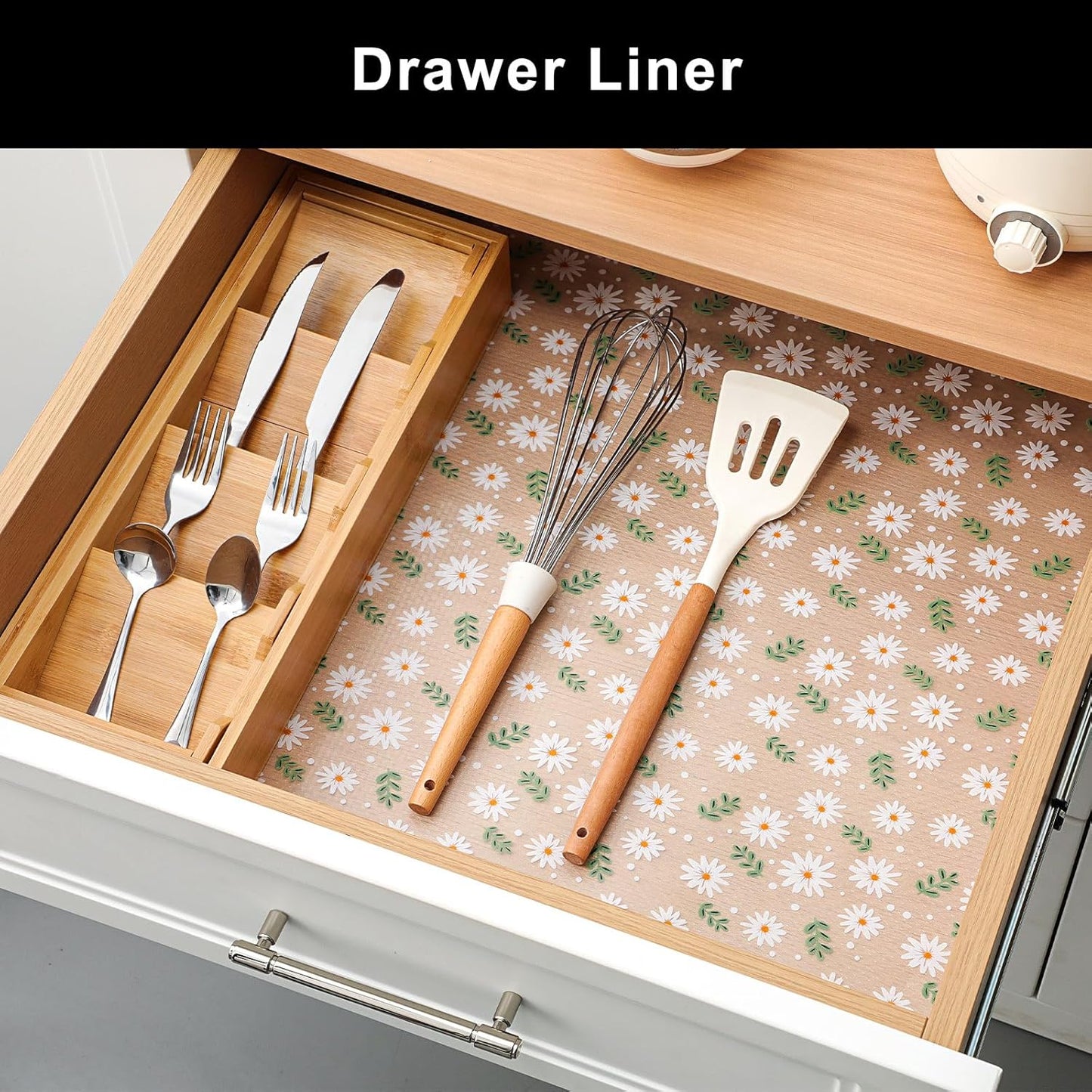 Cooyes Shelf Liner – Premium Non-Adhesive Cabinet & Drawer Liner for Kitchen – Waterproof Shelf Paper with Modern Pattern – Durable EVA Cabinet Mat – Easy to Cut (17.5" W x 360" L)