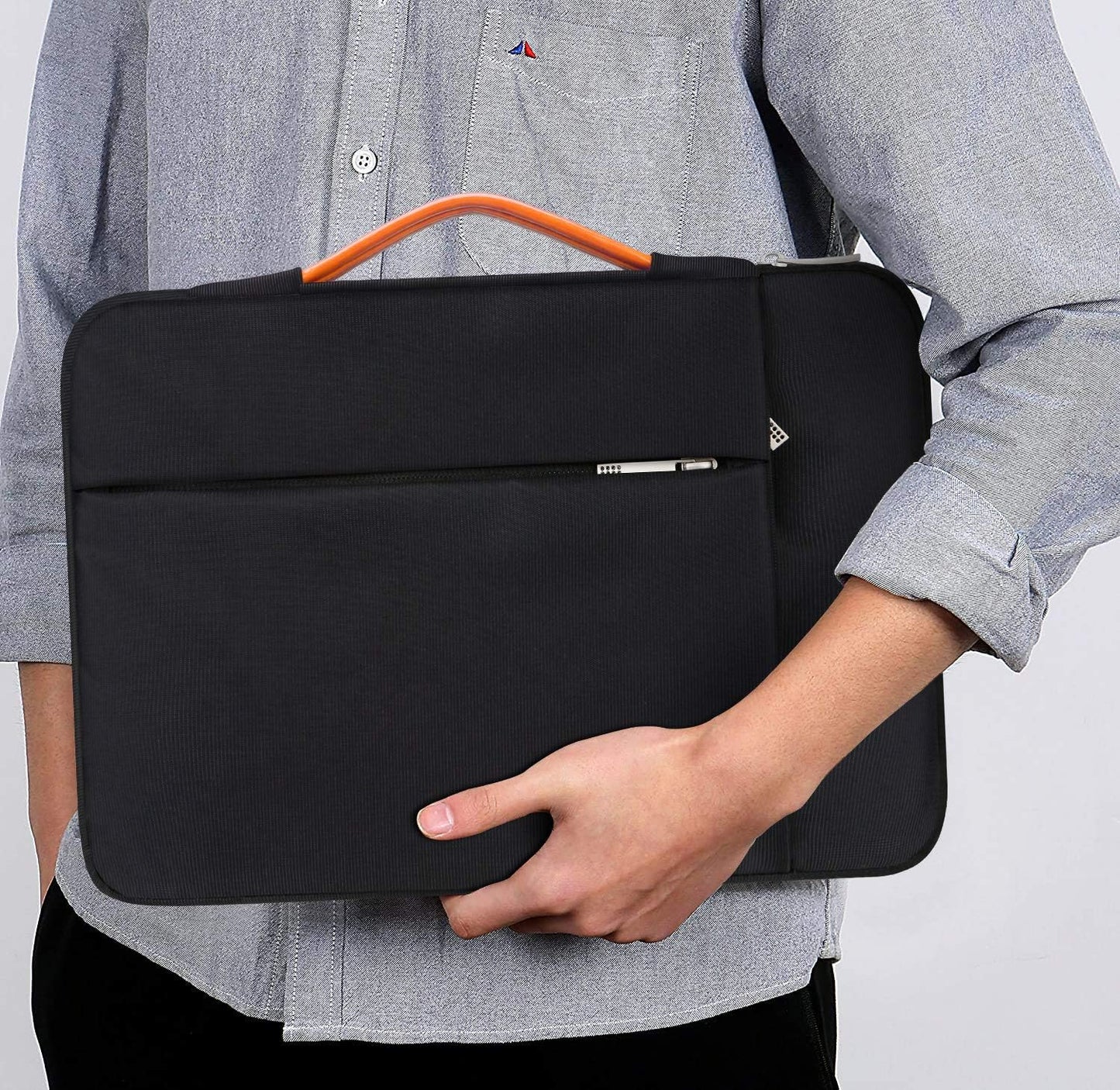 Lacdo 360° Protective Chromebook Case 11 Inch Laptop Sleeve for 11 Inch Acer HP Lenovo Dell Samsung ASUS Chromebook Spin 311, 13 Inch Microsoft Surface Pro 11th Copilot+PC/10/9/8/X Computer Bag, Black