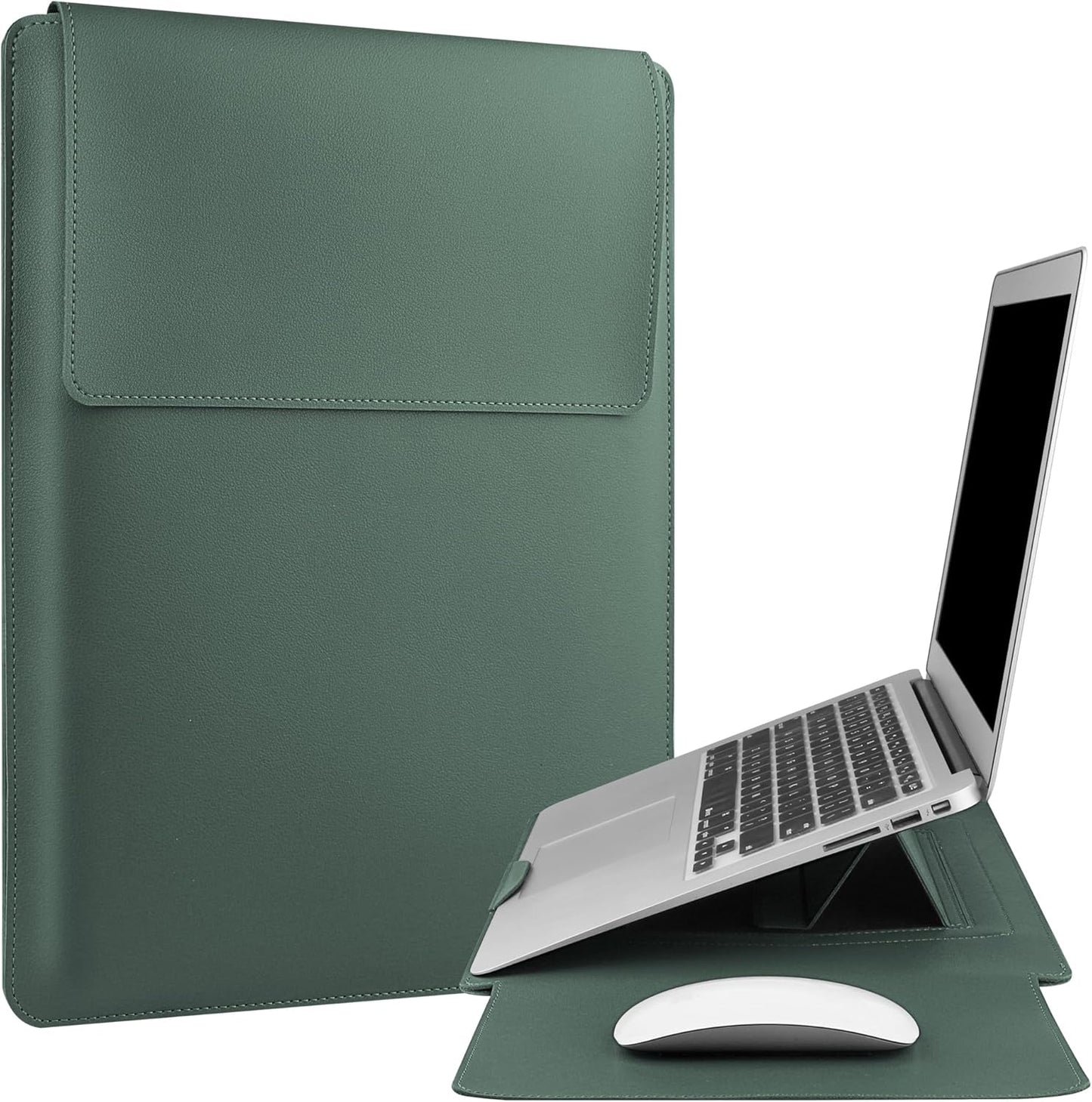 15.6" Laptop Sleeve-Compatible with MacBook Pro 16/15.4'' MacBook Pro 15, Mac Air 15 - Waterproof Soft 15 16 inch pc case for HP, Dell, 15 inch Laptop Sleeve case,Green