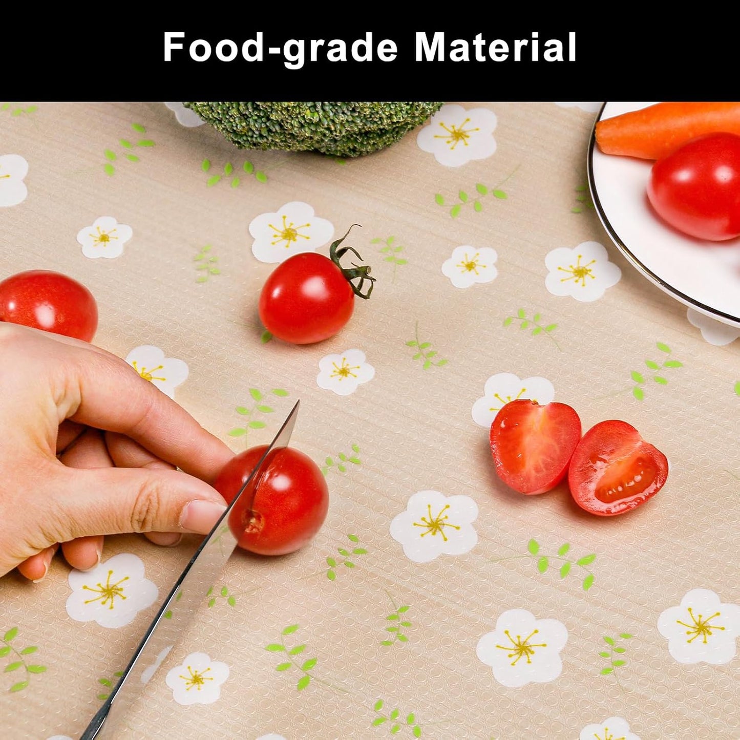 Cooyes Shelf Liner – Premium Non-Adhesive Cabinet & Drawer Liner for Kitchen – Waterproof Shelf Paper with Modern Pattern – Durable EVA Cabinet Mat – Easy to Cut （23.6" W x 360" L）