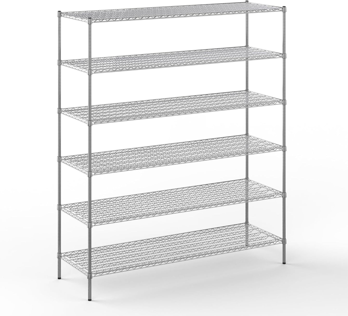24" Deep x 72" Wide x 86" Height Wire Shelving Kit | 6-Tier | NSF Commercial Storage Rack Unit