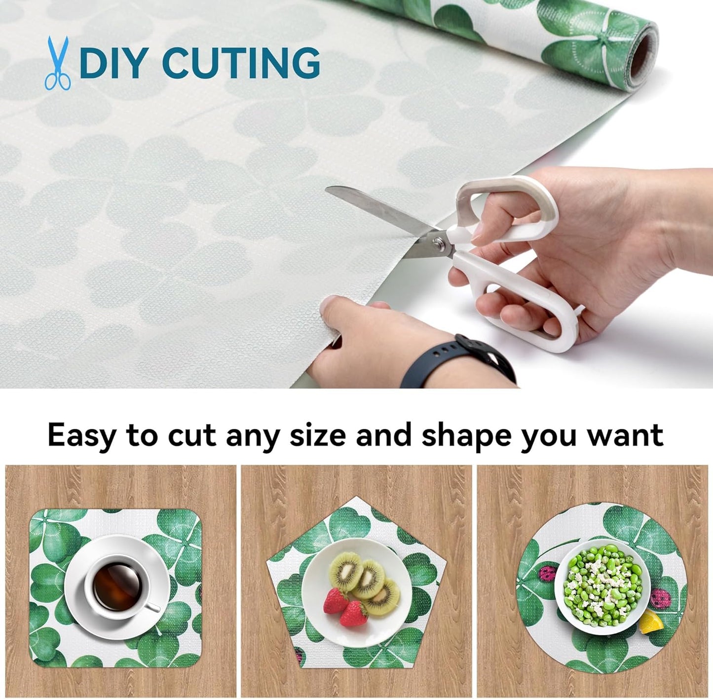 12" W x 60" L Floral Drawer and Shelf Liner for Cabinets, Non-Adhesive Strong Grip Non-Slip Flower Shelf Cabinet Kitchen Shelf Liners for Kitchen Cabinets