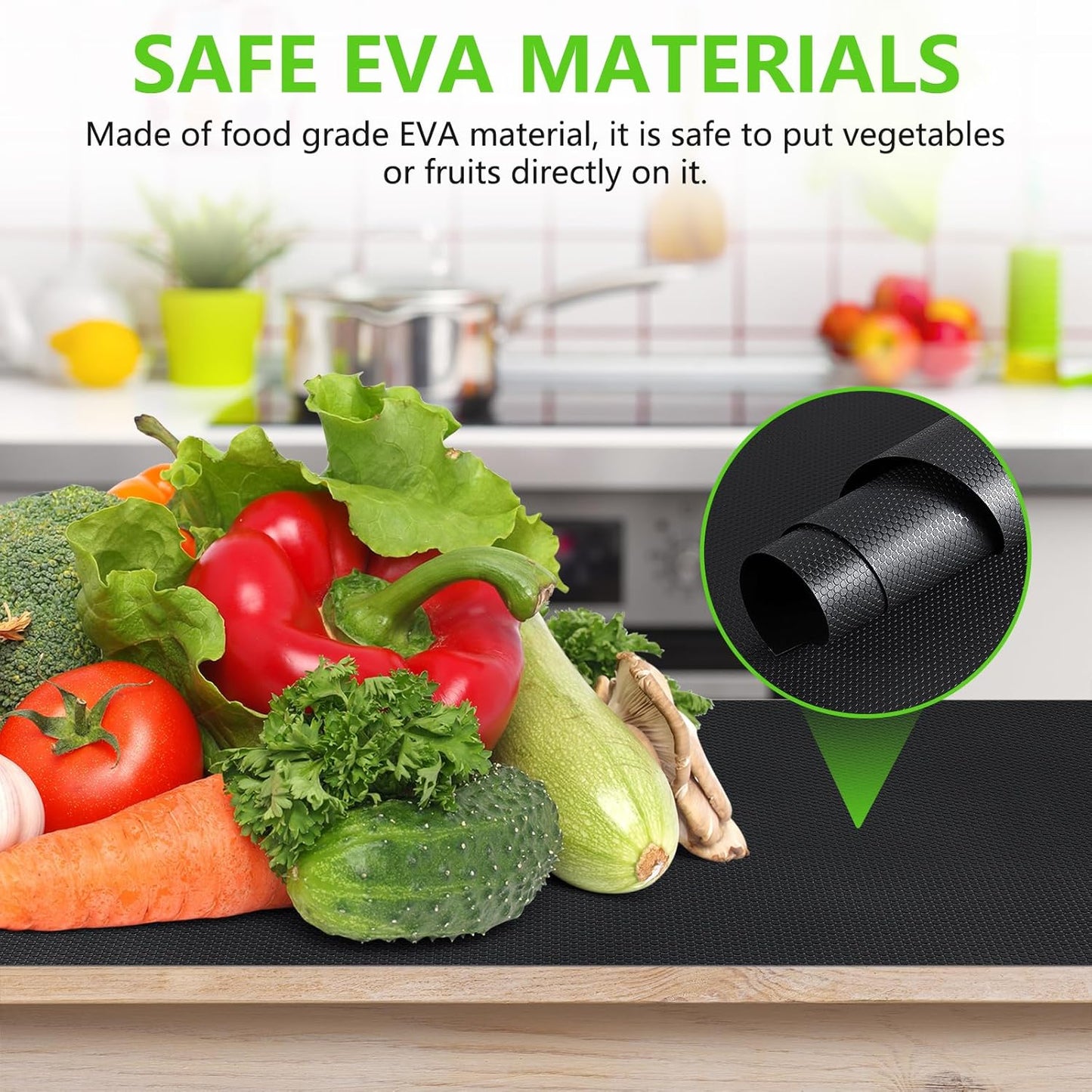 Shelf Liners for Kitchen Cabinets Non Adhesive Drawer Liner for Bathroom Waterproof Refrigerator Liners for Shelves Fridge Plastic Mats Cabinet Cupboard Liner Black 11.8 x 118 Inches
